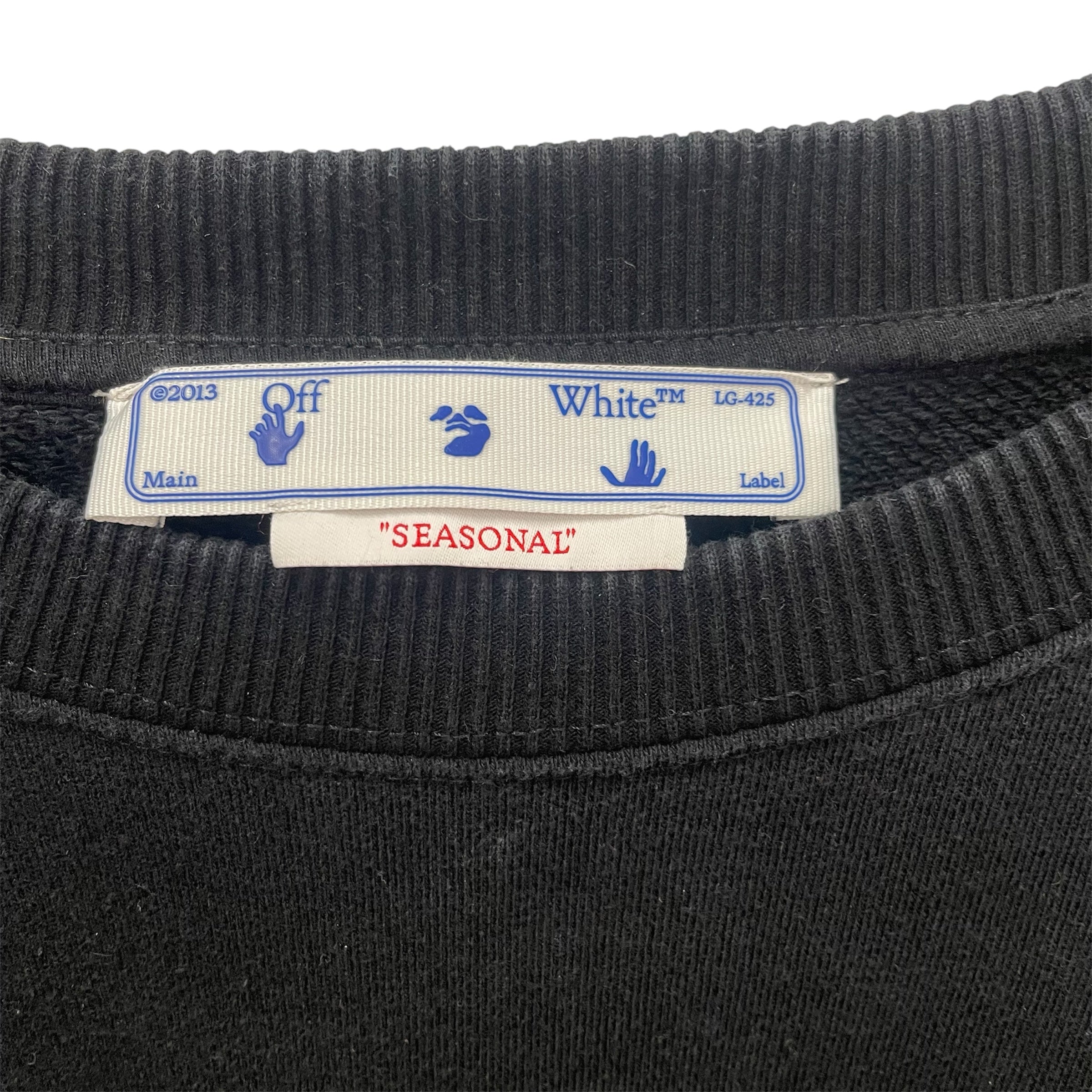 OFF-WHITE/Sweatshirt/L/Cotton/BLK/GREEN/BLUE GRAPHIC ON BACK view 4
