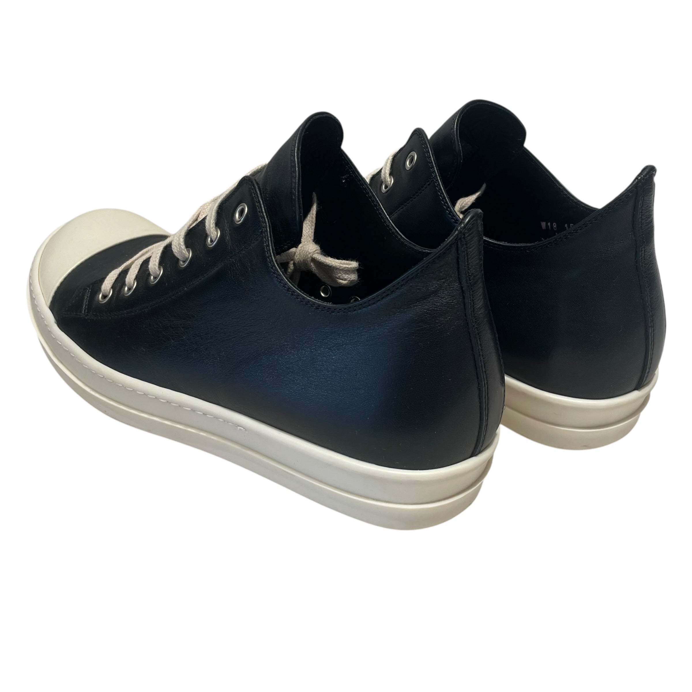 Rick Owens/Low-Sneakers/US 10.5/Leather/BLK/RAMONES LOW TOP SNEAKERS view 2