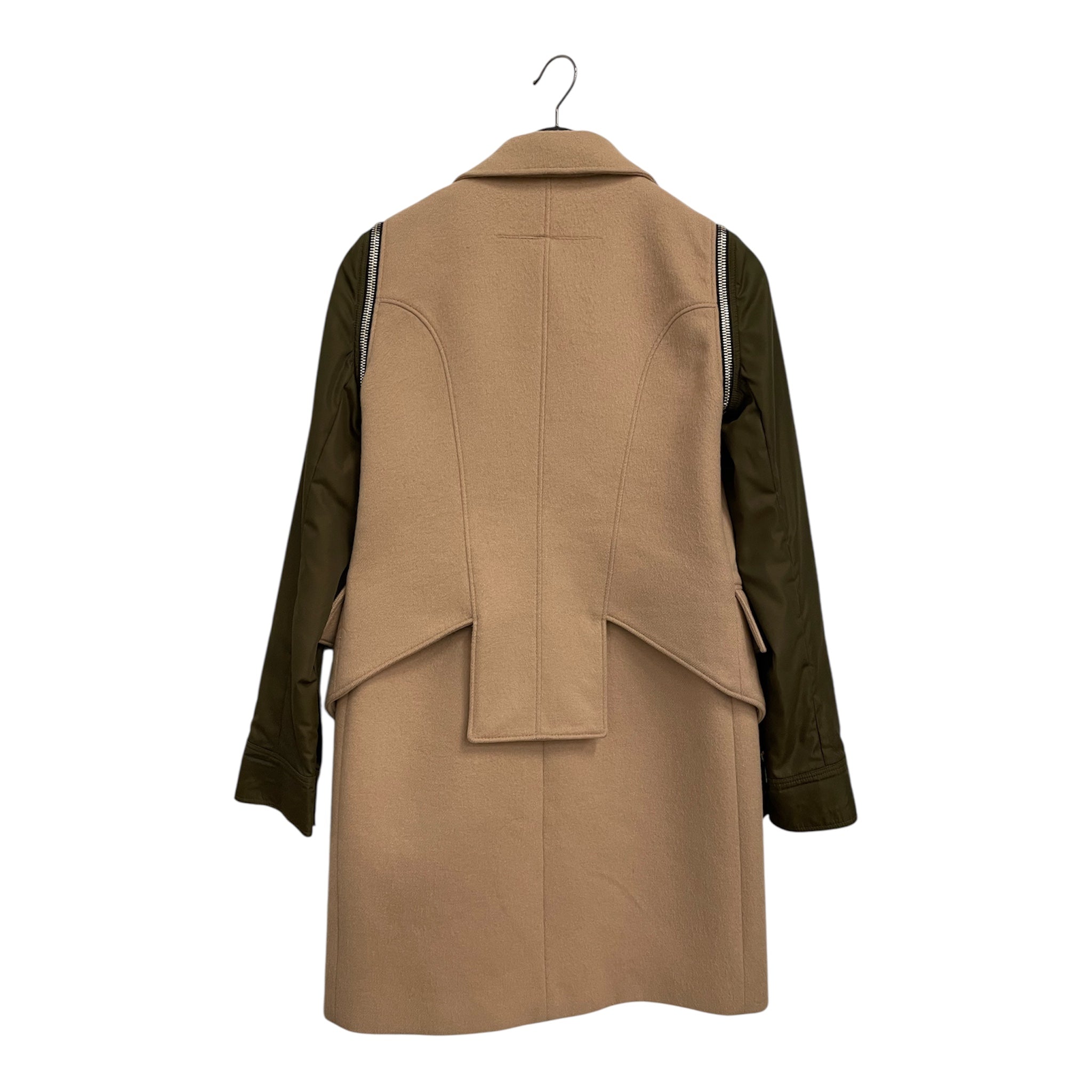 GIVENCHY/Coat/36/Wool/BEG/ZIP OFF GREEN SLEEVES view 2