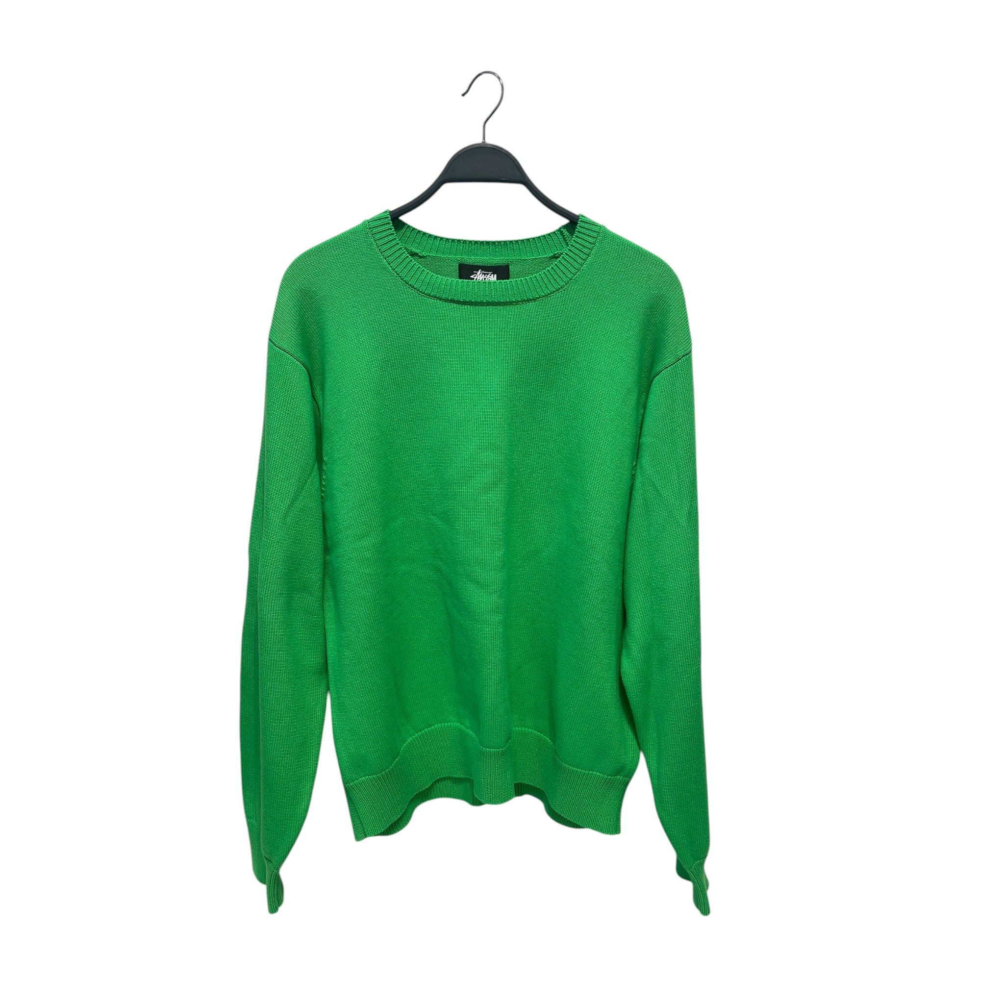 STUSSY/Heavy Sweater/XL/Cotton/GRN/JAQUARD CROWN BACK GRAPHIC view 1