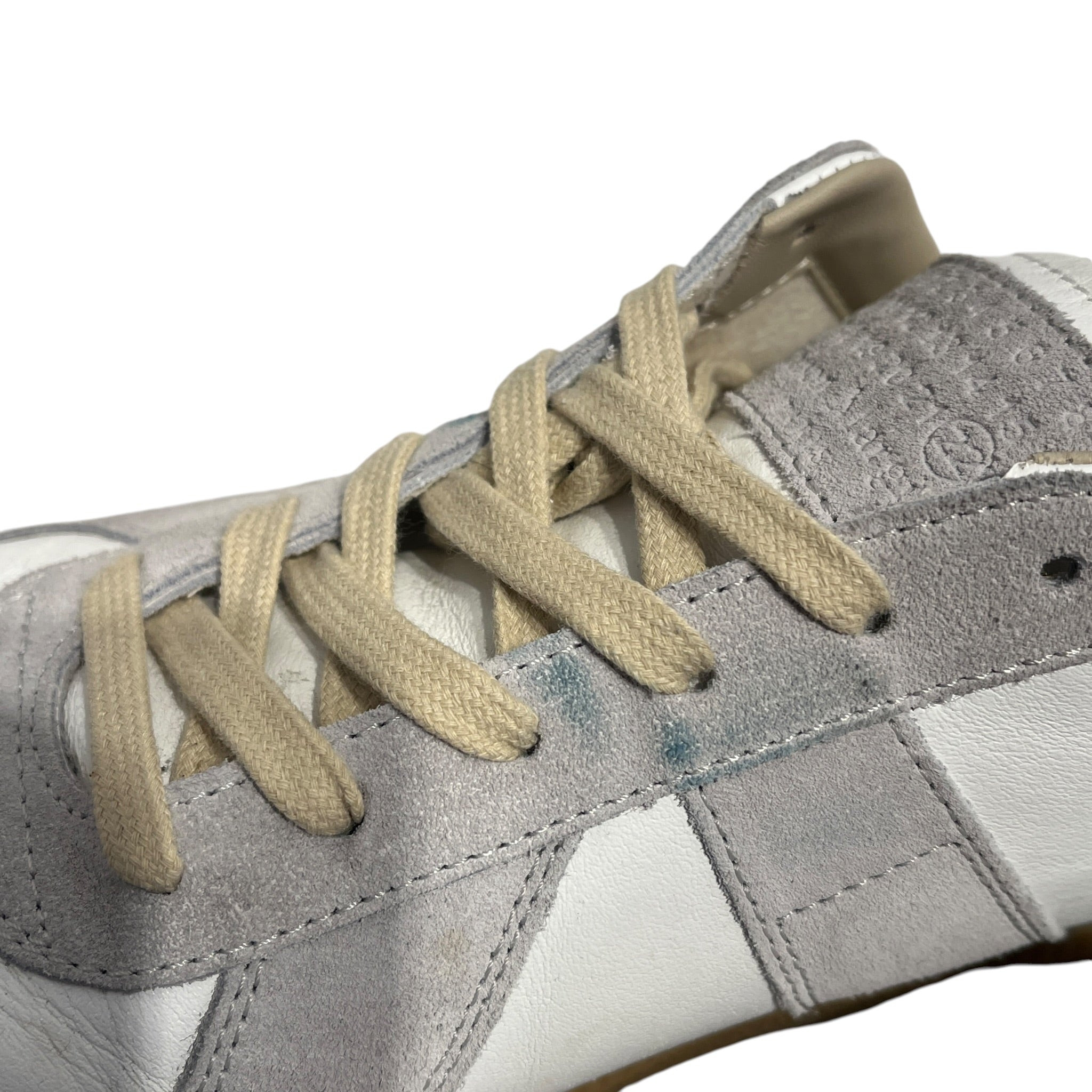 Maison Margiela/Low-Sneakers/EU 42/Leather/WHT/GATS REPLICA GREY SUEDE view 4