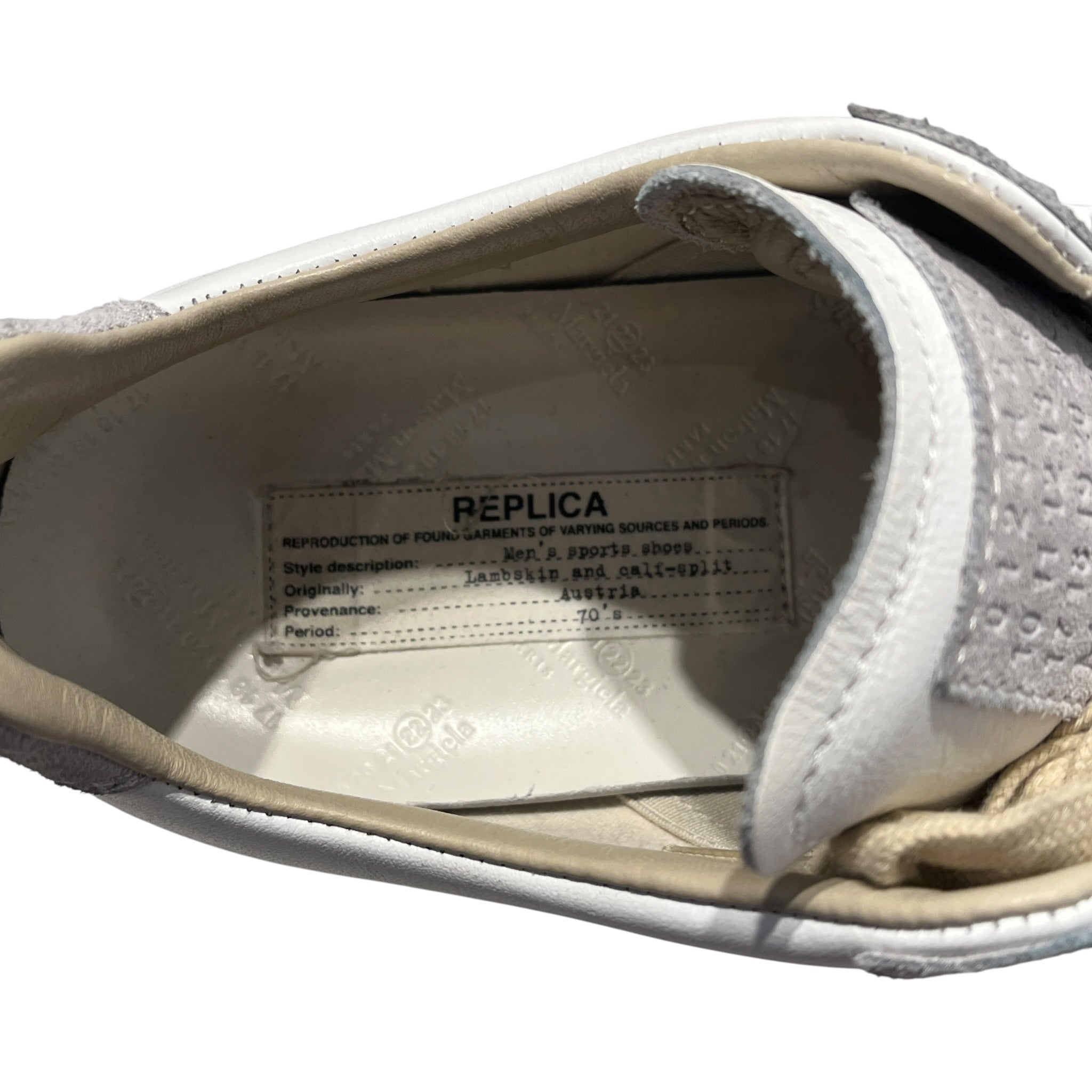 Maison Margiela/Low-Sneakers/EU 42/Leather/WHT/GATS REPLICA GREY SUEDE view 3