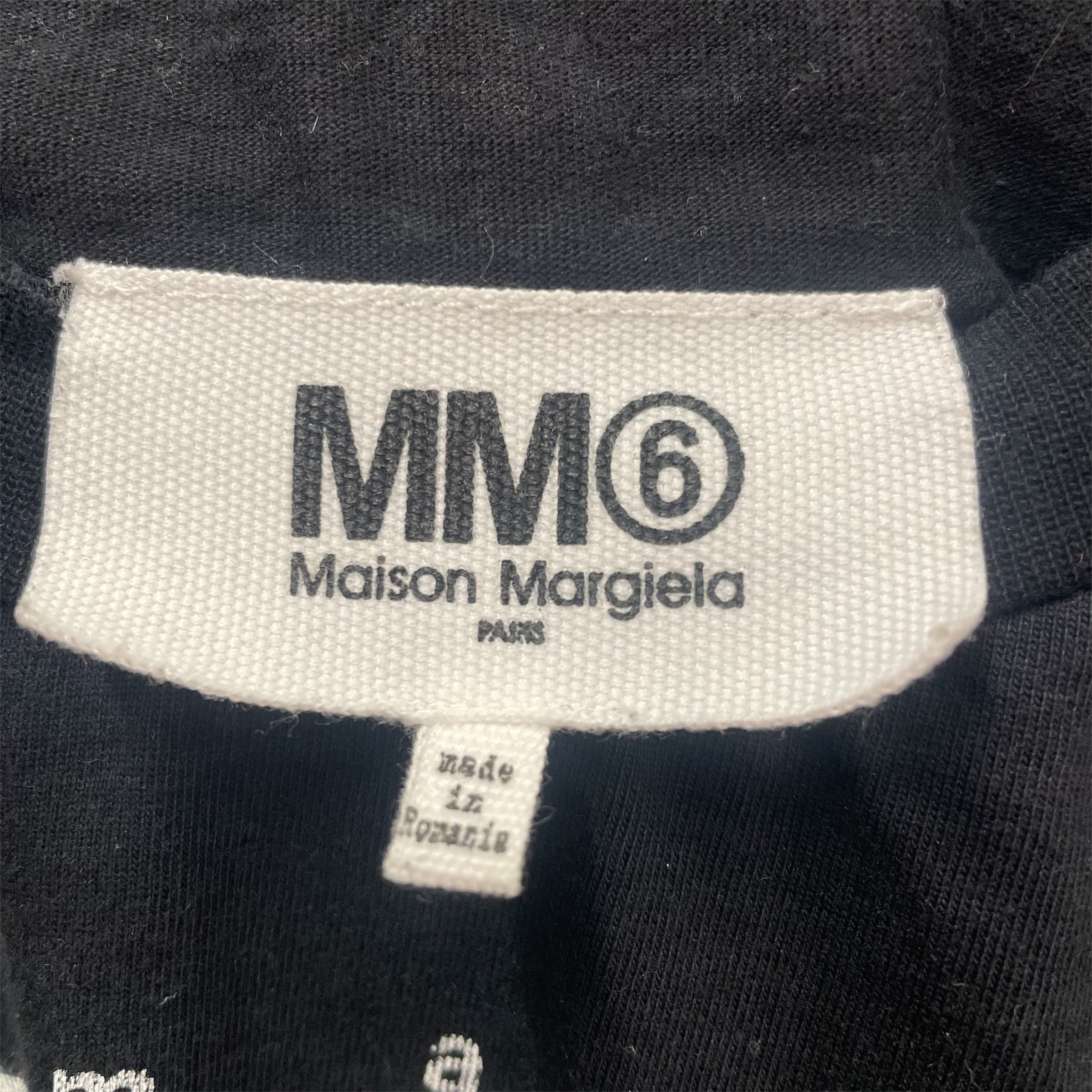 MM6/T-Shirt/XS/Graphic/Cotton/BLK/CHECKER BOARD GRAPHIC view 3