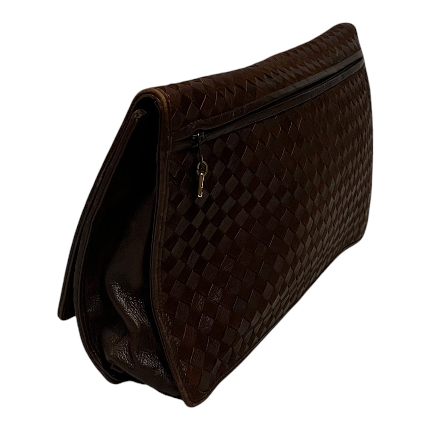 BOTTEGA VENETA/Clutch Bag/Leather/BRW/vintage suede/leather view 3