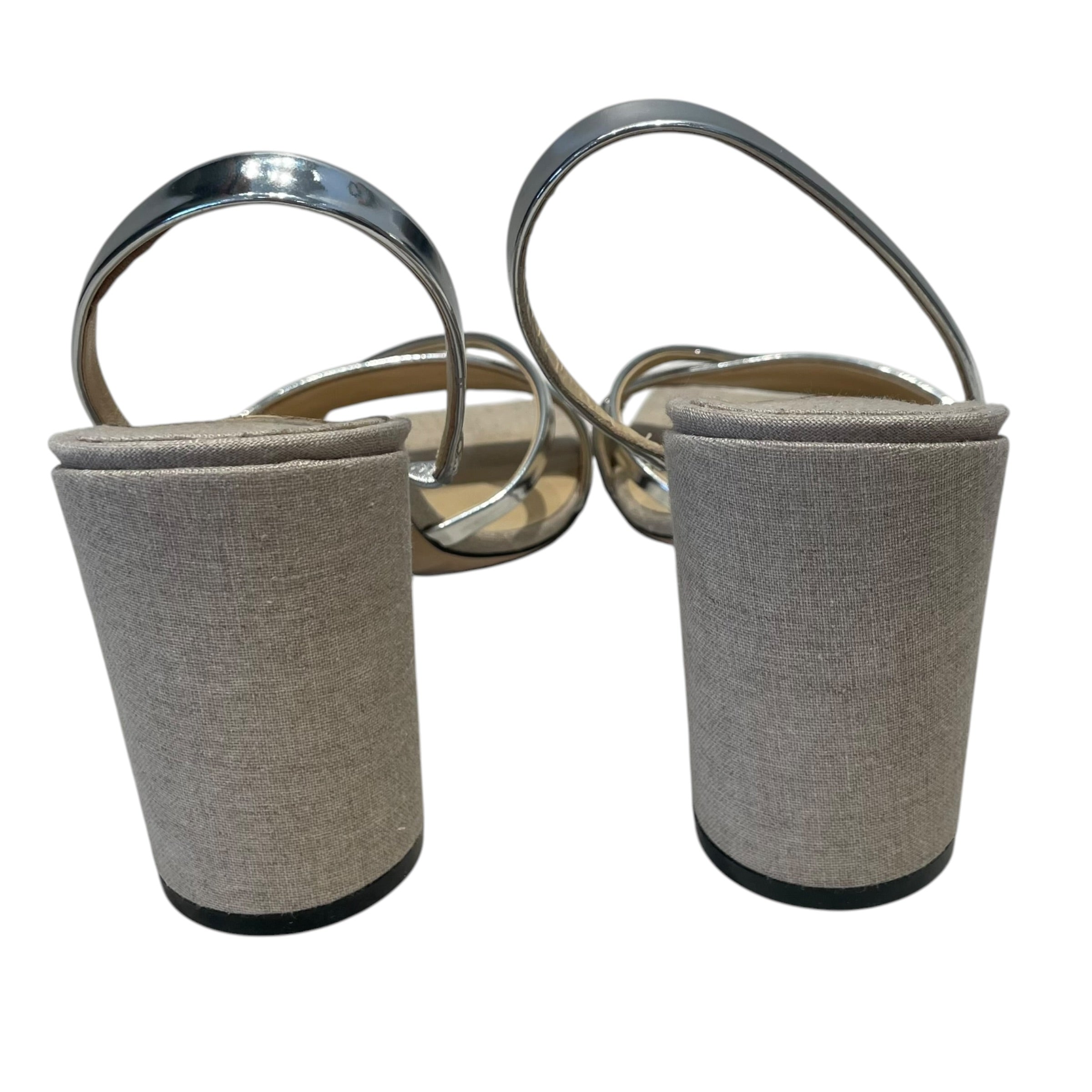 JIMMY CHOO/Heels/EU 39.5/Cotton/BRW/Jimmy Choo Plum Linen Slingbac view 6