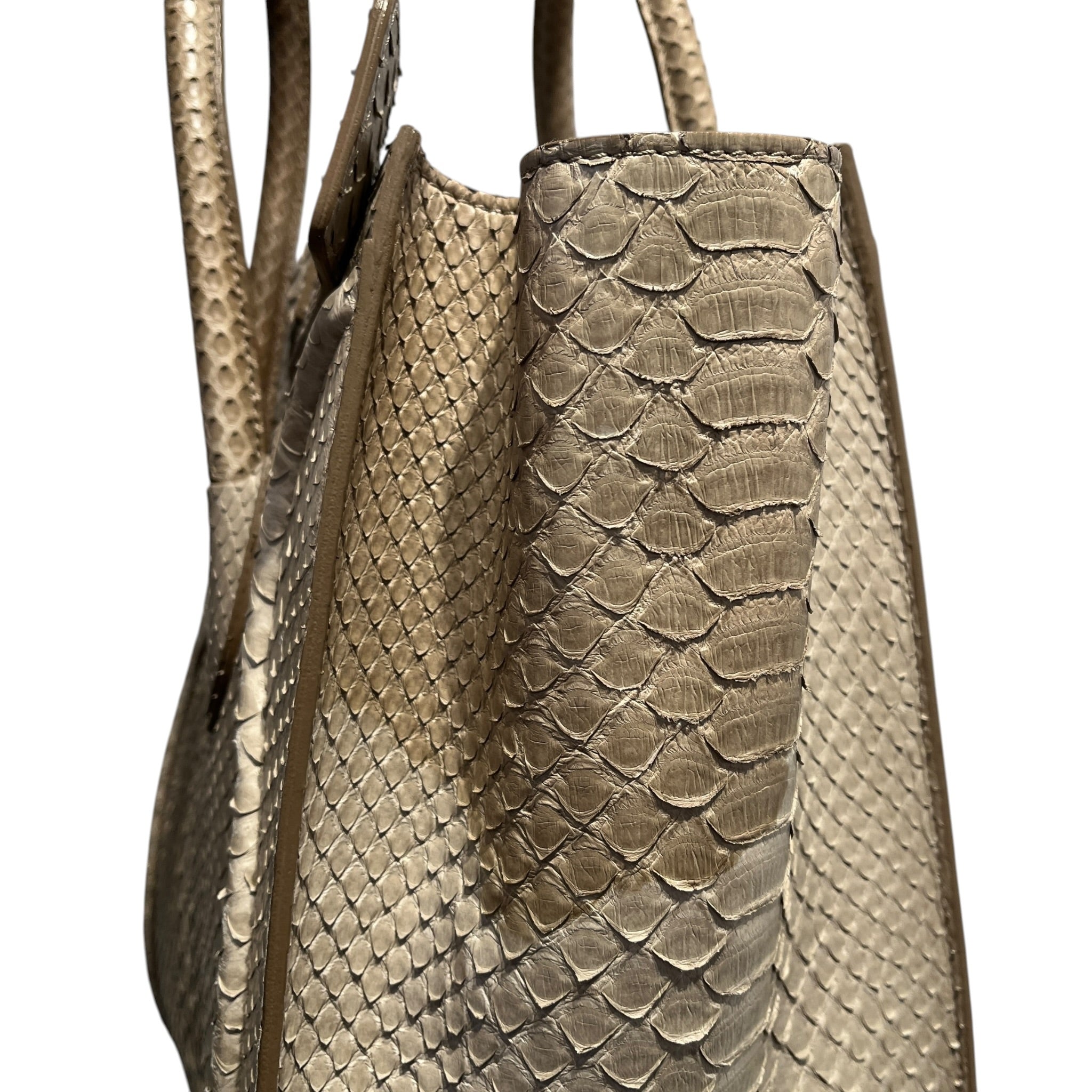 CELINE/Tote Bag/Animal Pattern/Leather/BEG/python medium phantom view 7