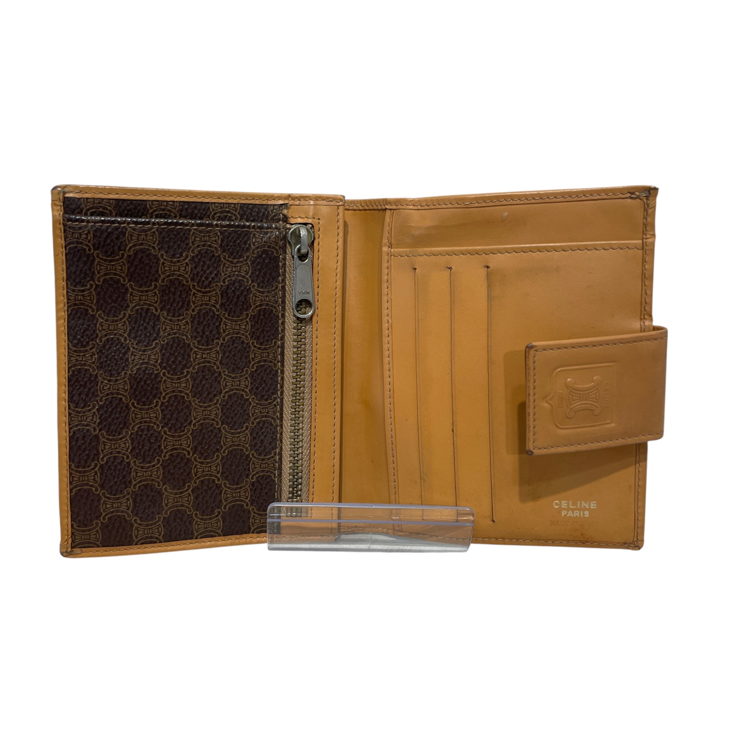 CELINE/Wallet/Monogram/Leather/BRW/L's/Vintage Triomphe Wallet view 4