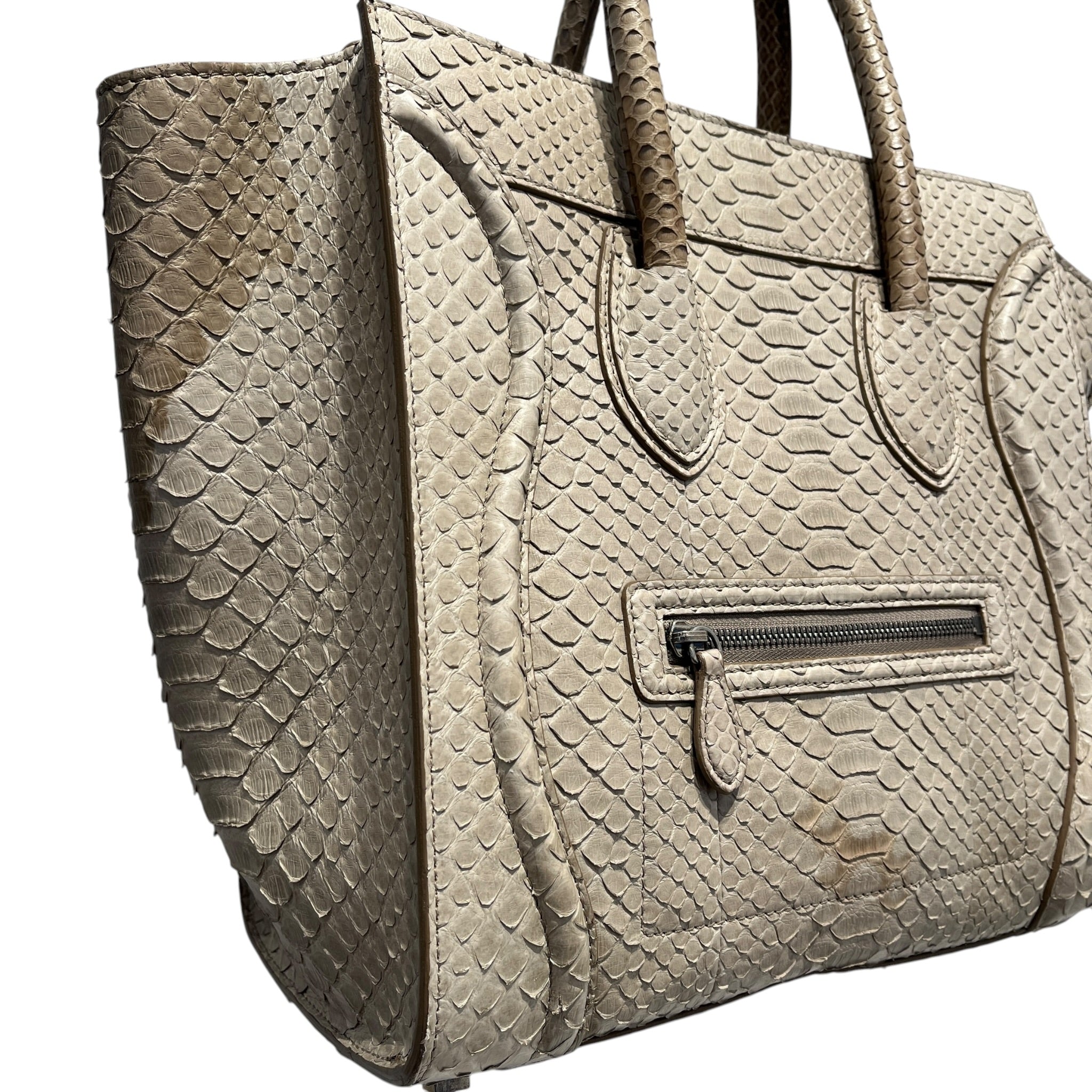 CELINE/Tote Bag/Animal Pattern/Leather/BEG/python medium phantom view 6