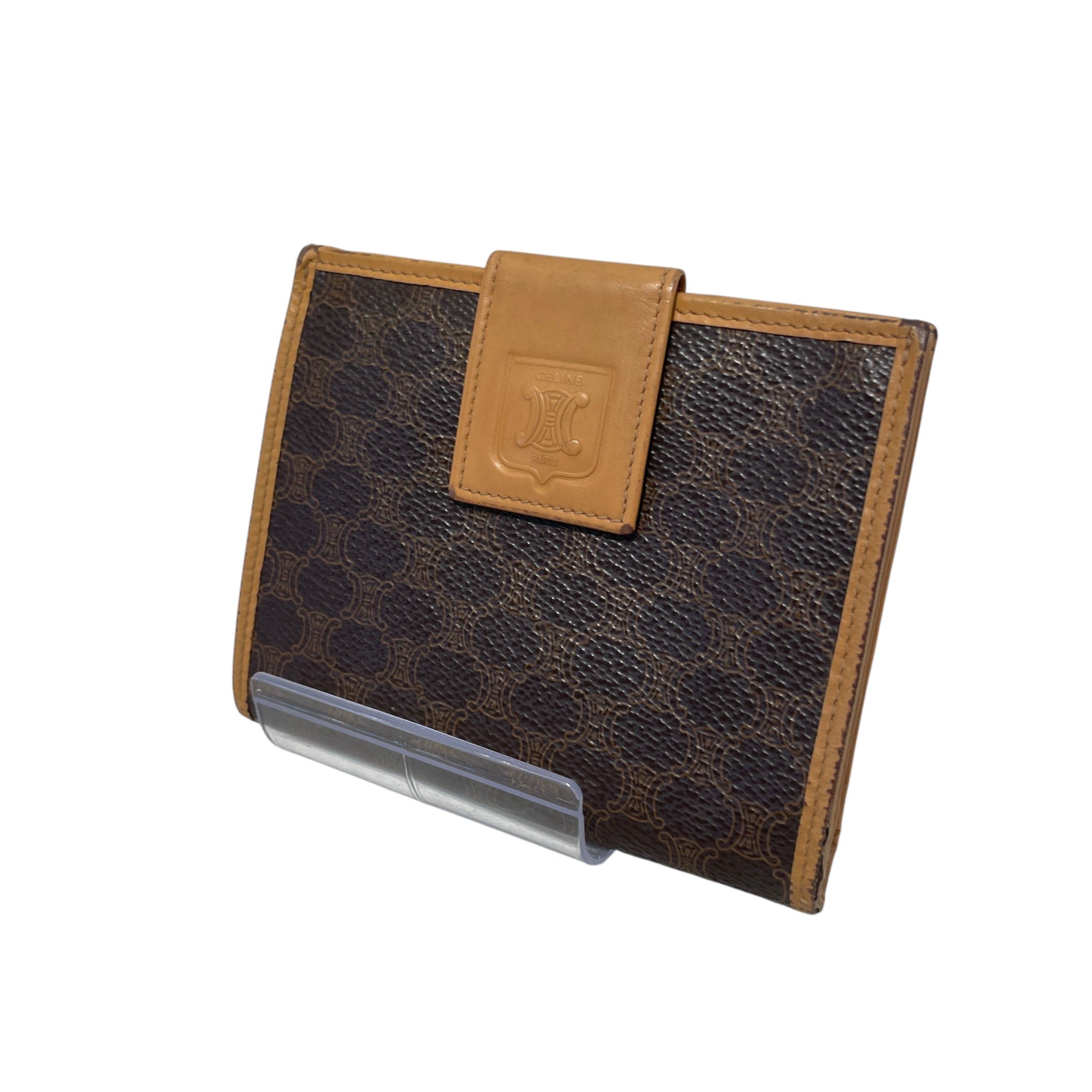 CELINE/Wallet/Monogram/Leather/BRW/L's/Vintage Triomphe Wallet view 1