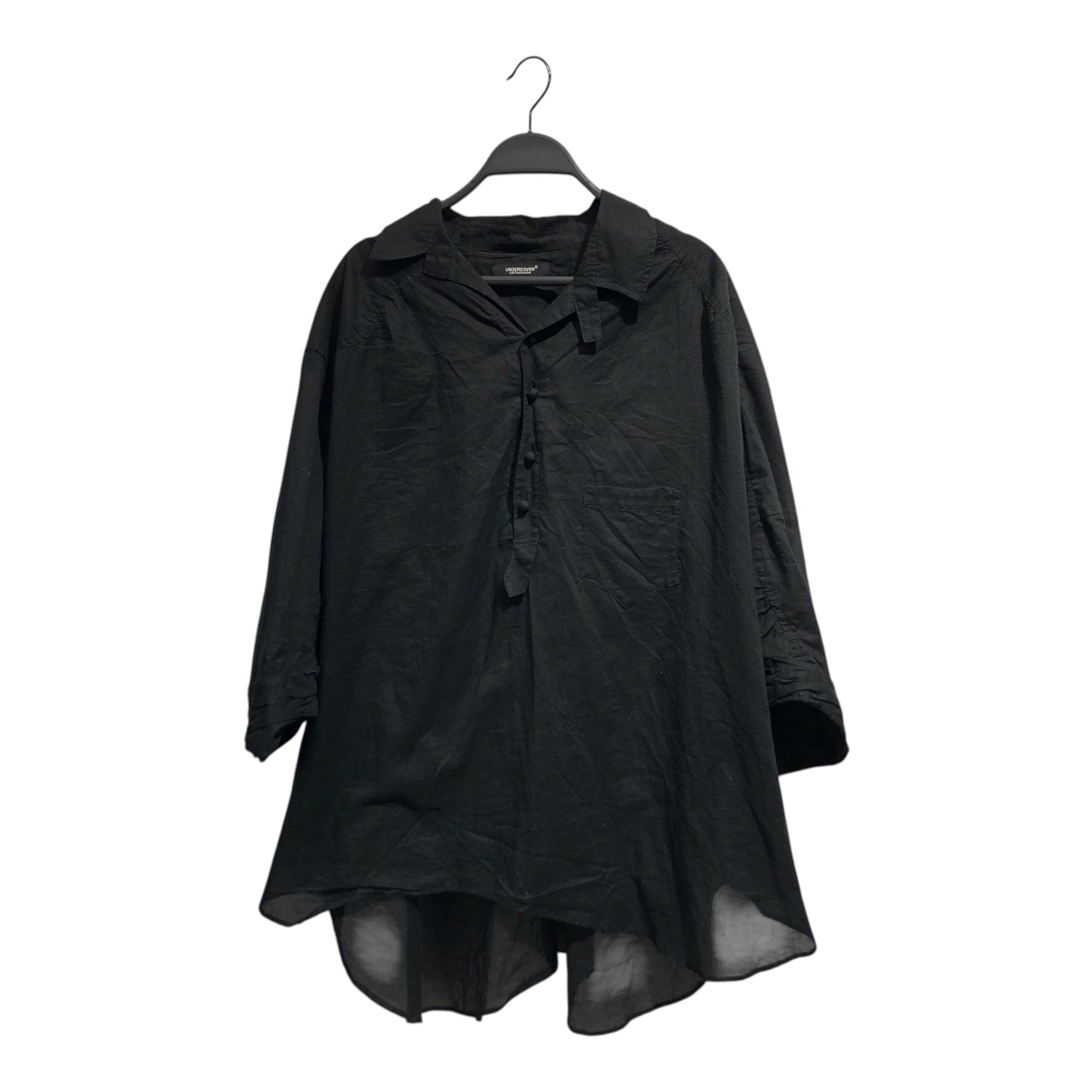 UNDERCOVER/SS Shirt/1/Cotton/BLK/round buttons view 1
