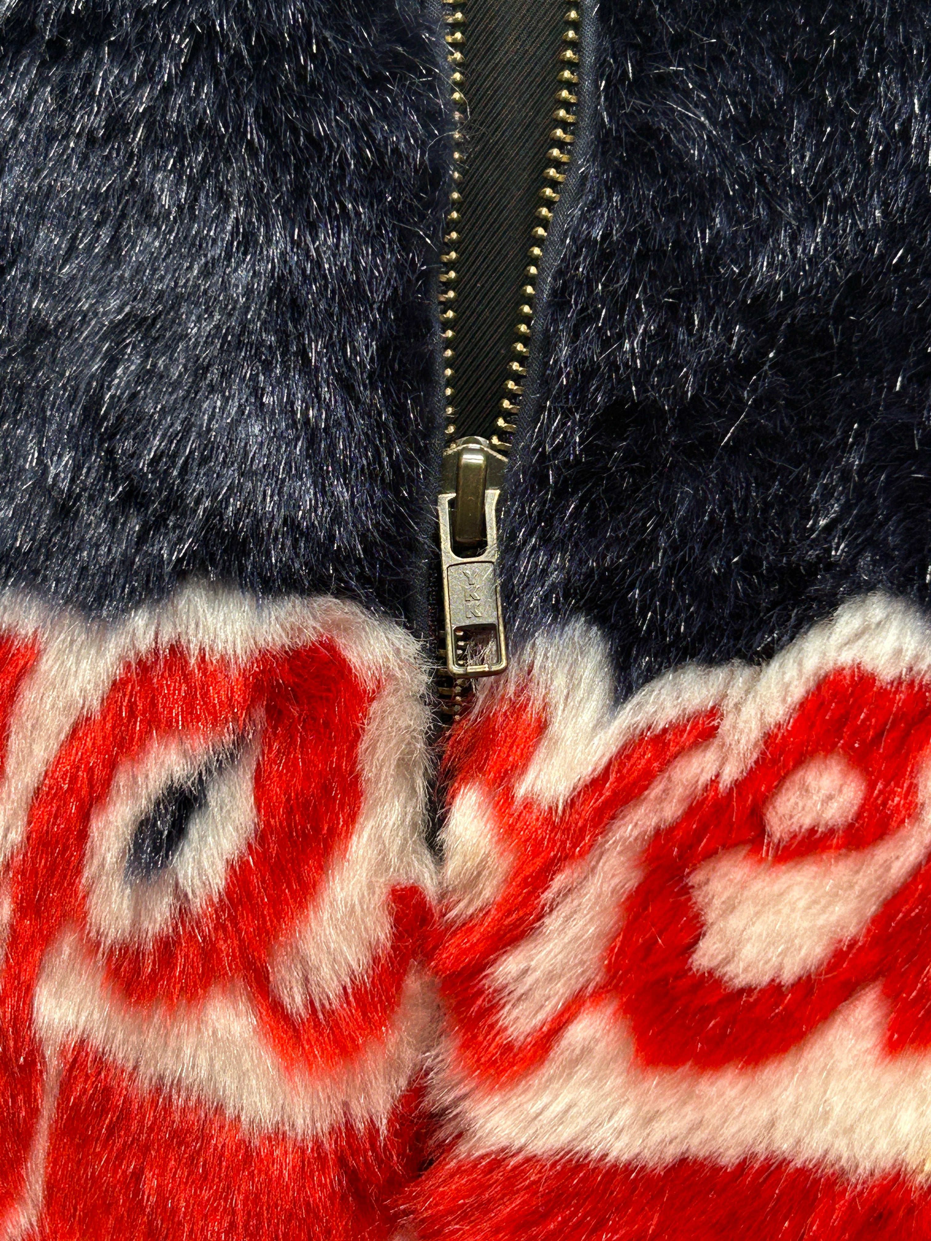 Supreme/Baseball Jkt/L/Acrylic/NVY/Graphic/FAUX FUR VARSITY view 7