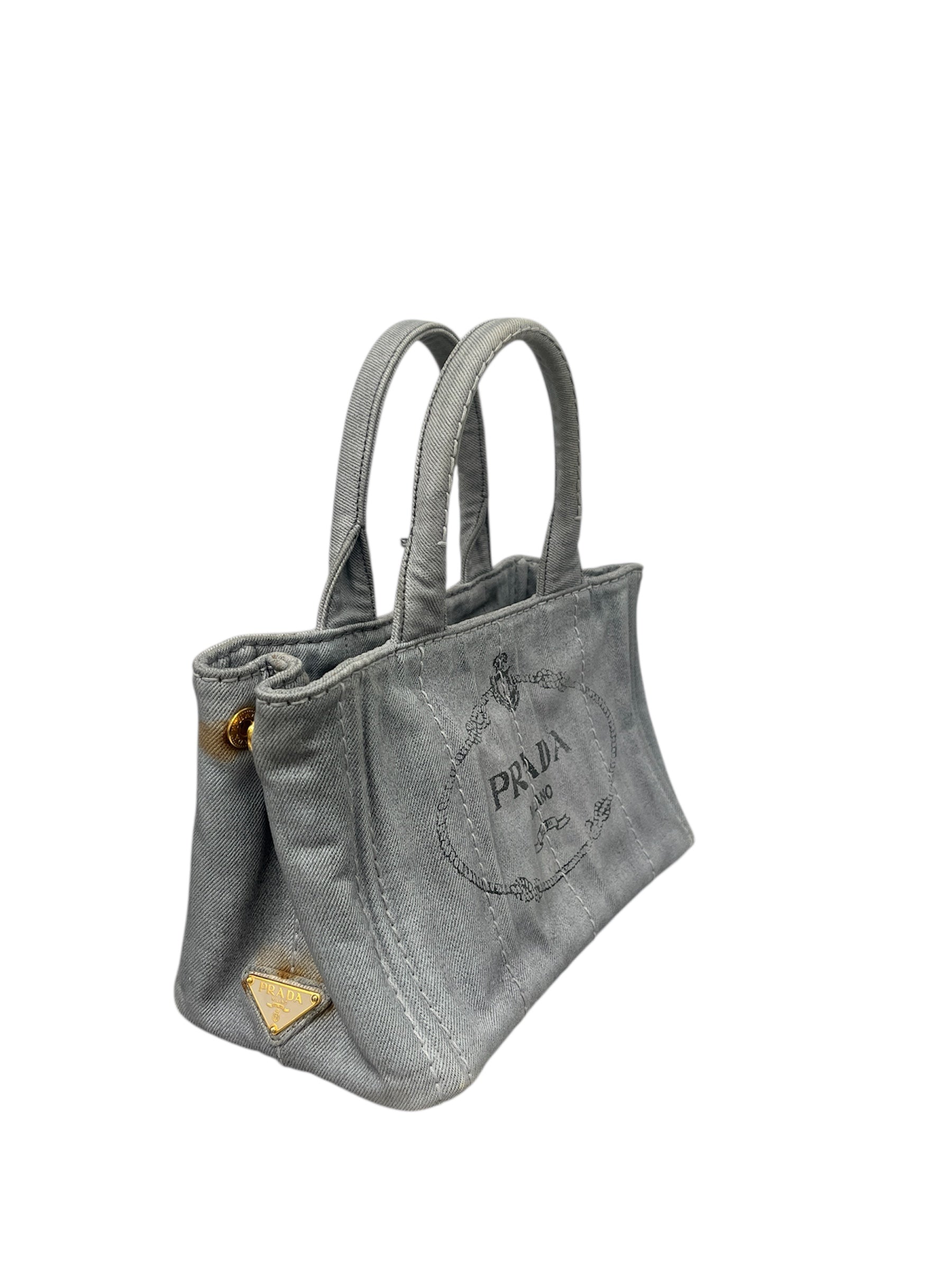 PRADA/Tote Bag/Cotton/GRY/Canapa Bag view 3