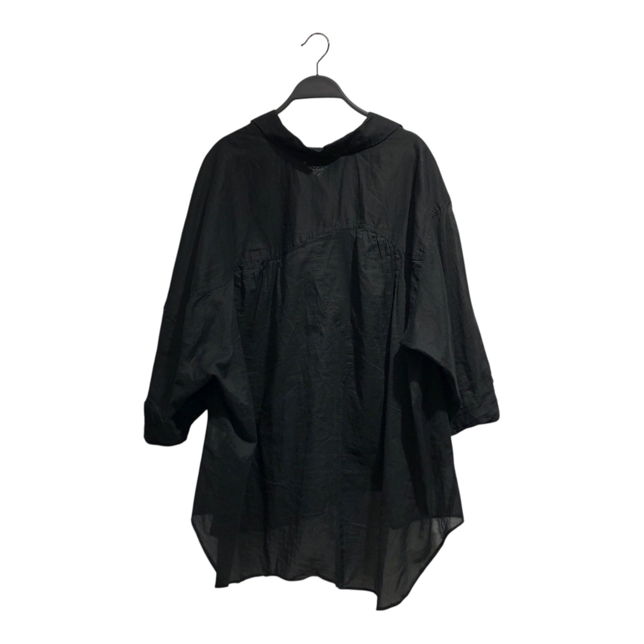 UNDERCOVER/SS Shirt/1/Cotton/BLK/round buttons view 2