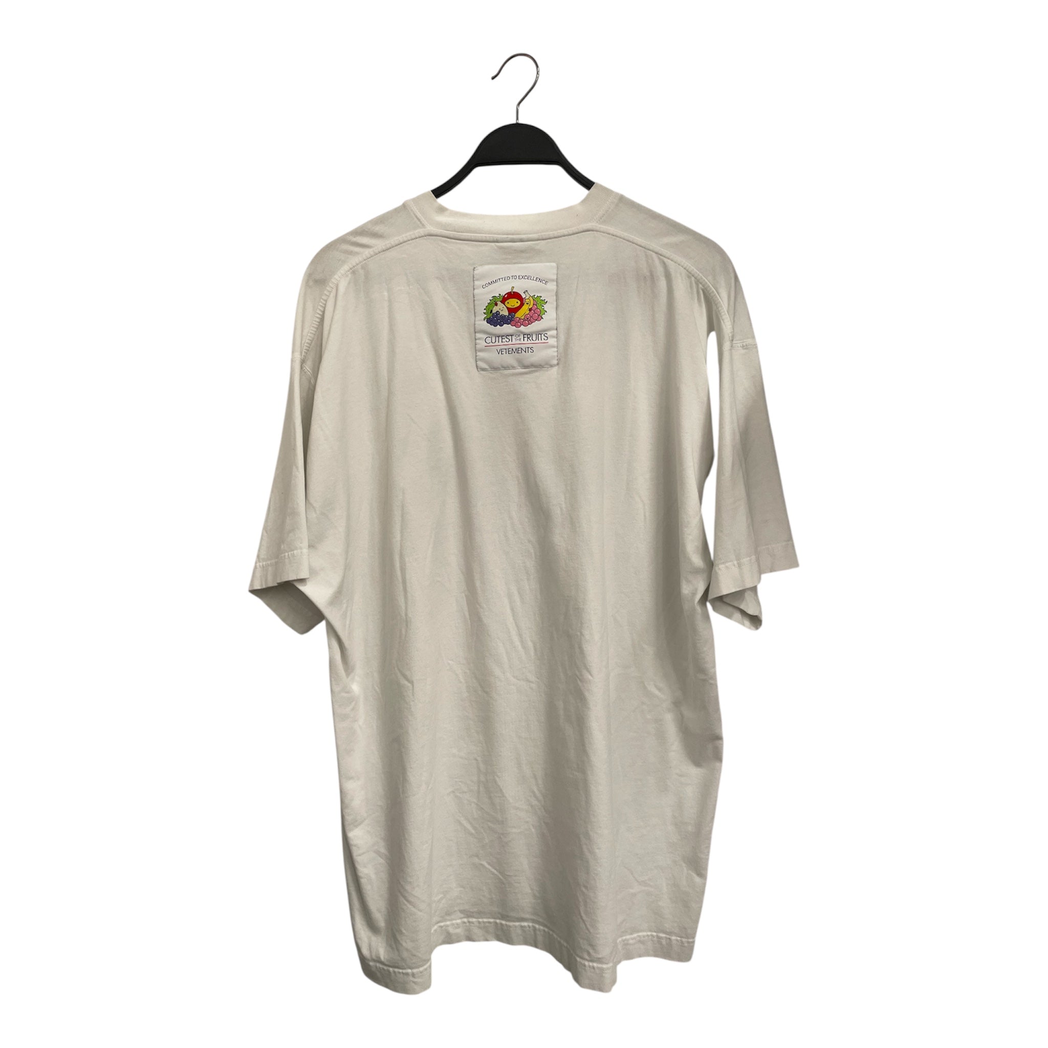 VETEMENTS/T-Shirt/S/Cotton/WHT/Graphic/CUTEST OF THE FRUITS view 2