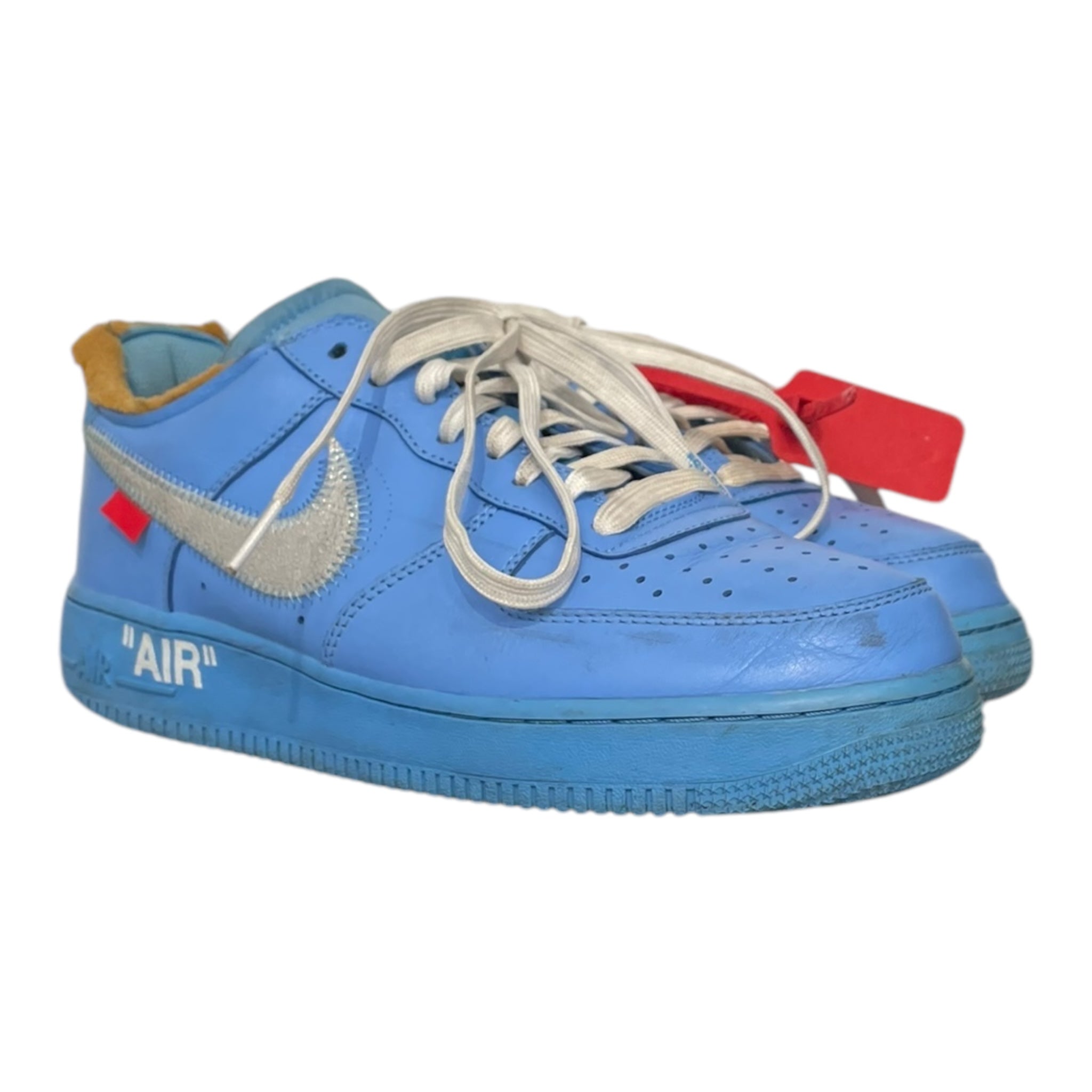 NIKE/OFF-WHITE/Low-Sneakers/US 8/Graphic/Leather/BLU/MCA OFF WHITE AF1 view 1
