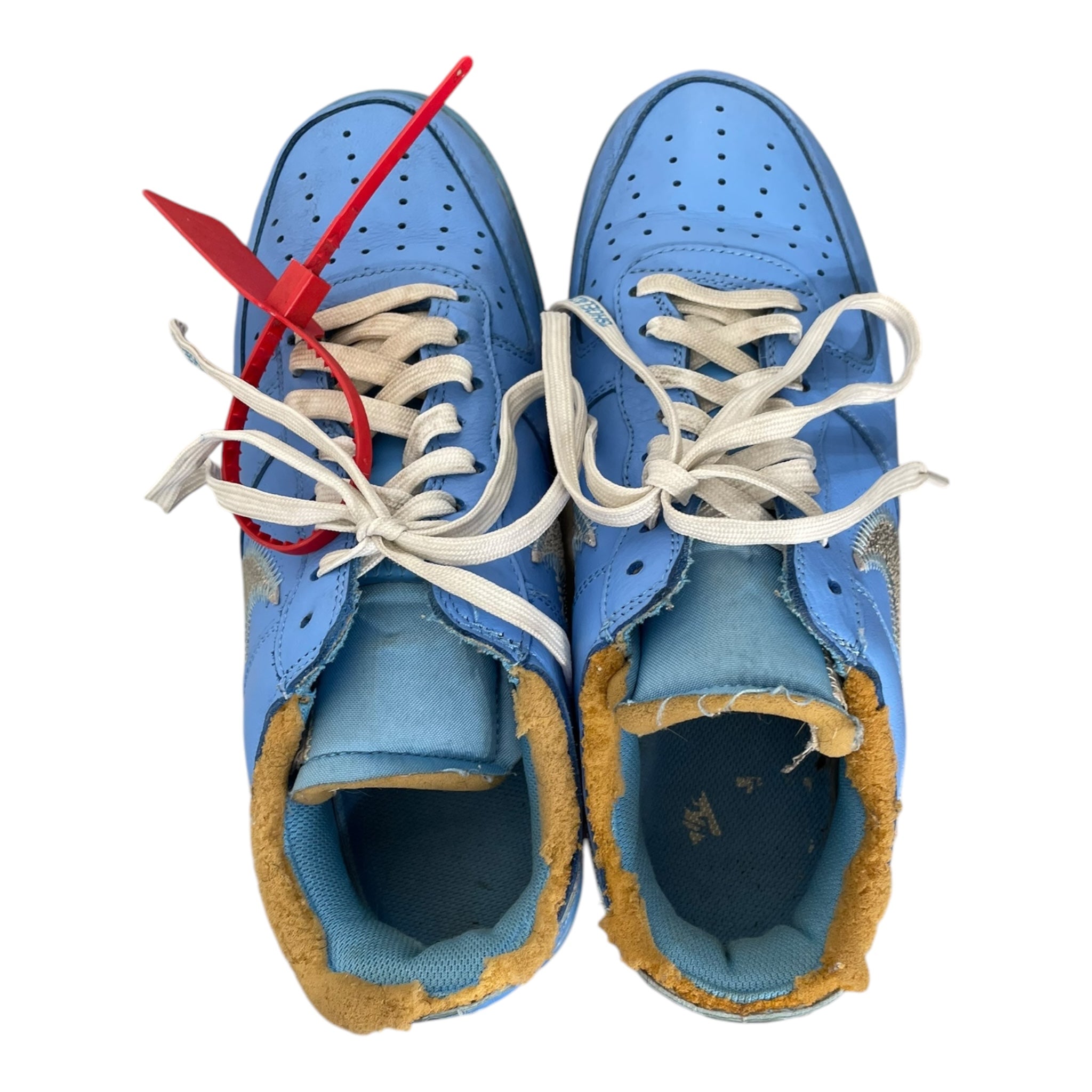 NIKE/OFF-WHITE/Low-Sneakers/US 8/Graphic/Leather/BLU/MCA OFF WHITE AF1 view 3