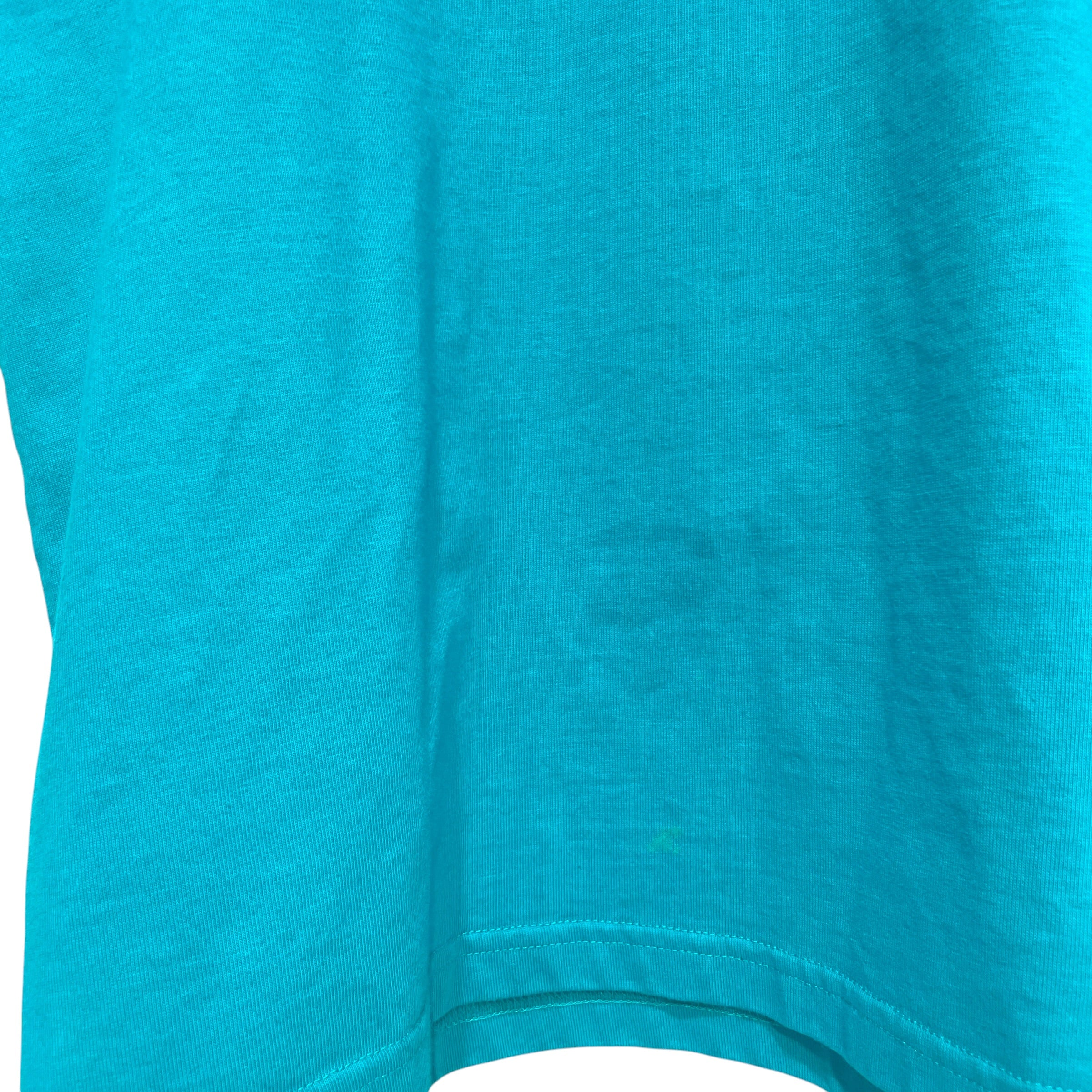 BALENCIAGA/T-Shirt/XS/Cotton/BLU/Wide Line Turquoise T-shirt view 2