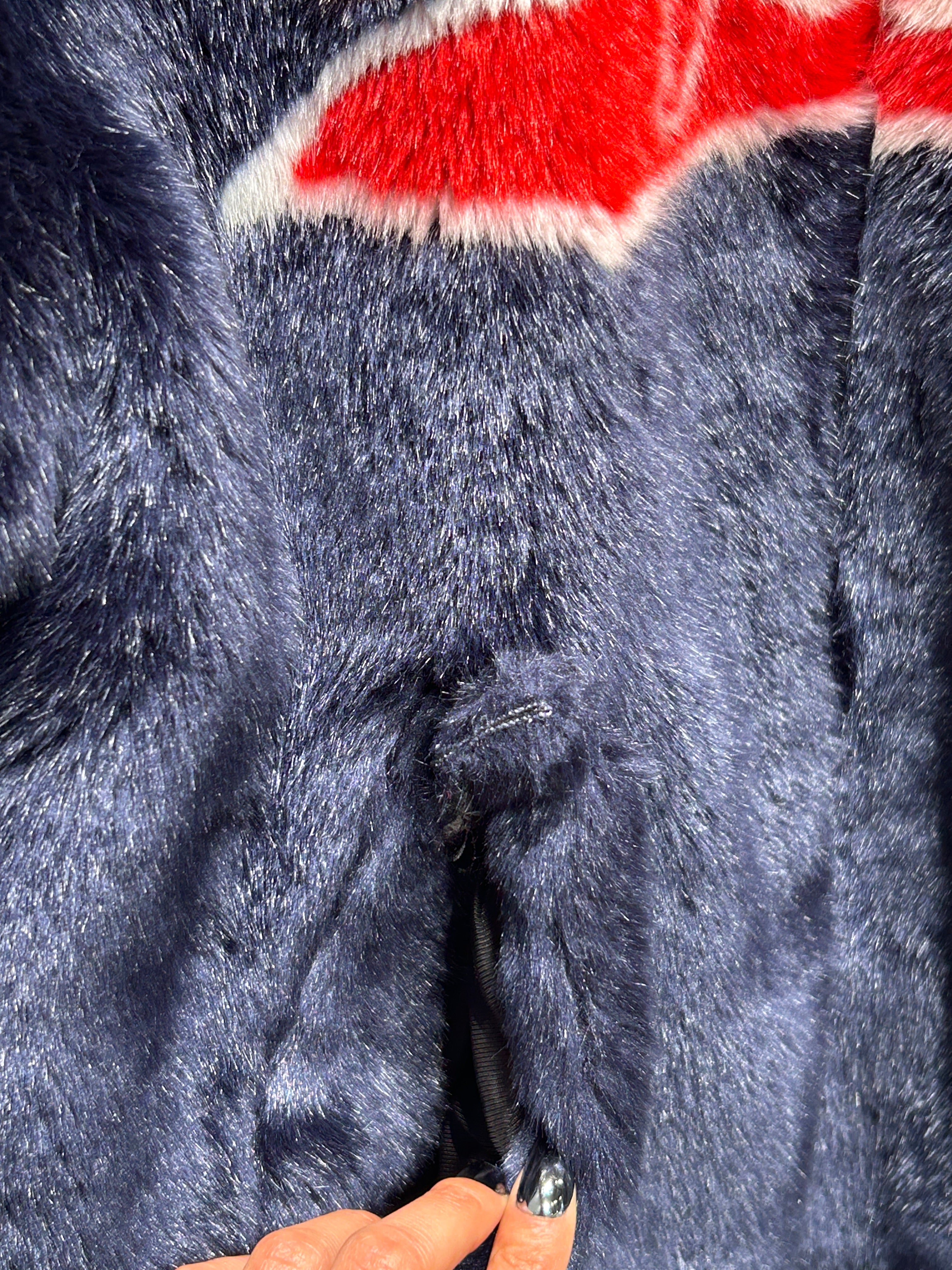 Supreme/Baseball Jkt/L/Acrylic/NVY/Graphic/FAUX FUR VARSITY view 6