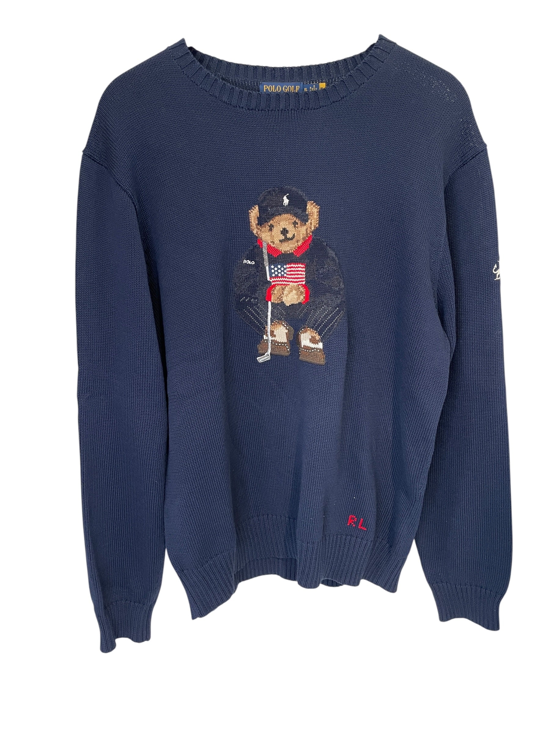 POLO RALPH LAUREN/Sweater/XL/Cotton/NVY/ view 1