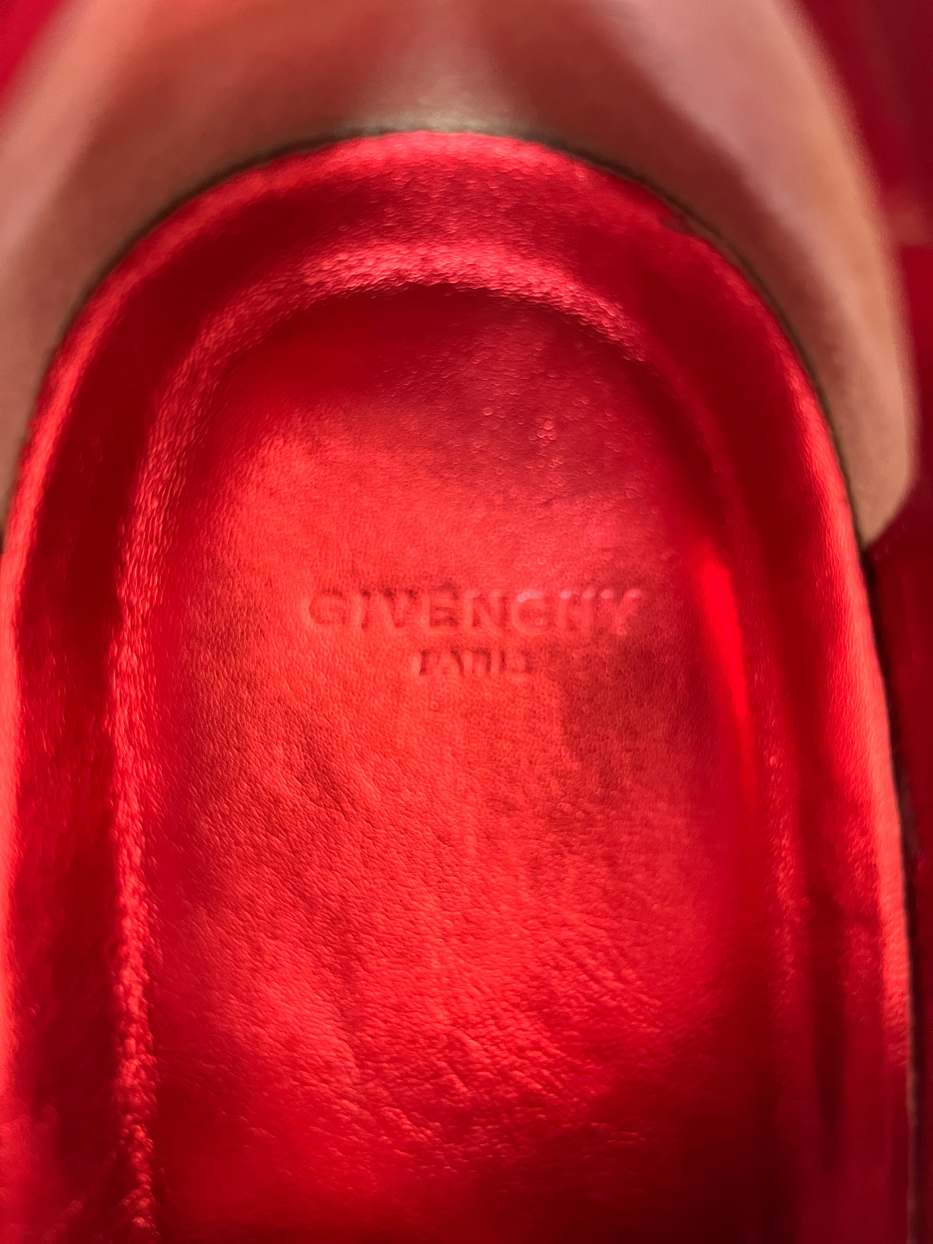 GIVENCHY/Low-Sneakers/EU 40/Leather/WHT/SHINY RED INTERIOR & HEEL view 3