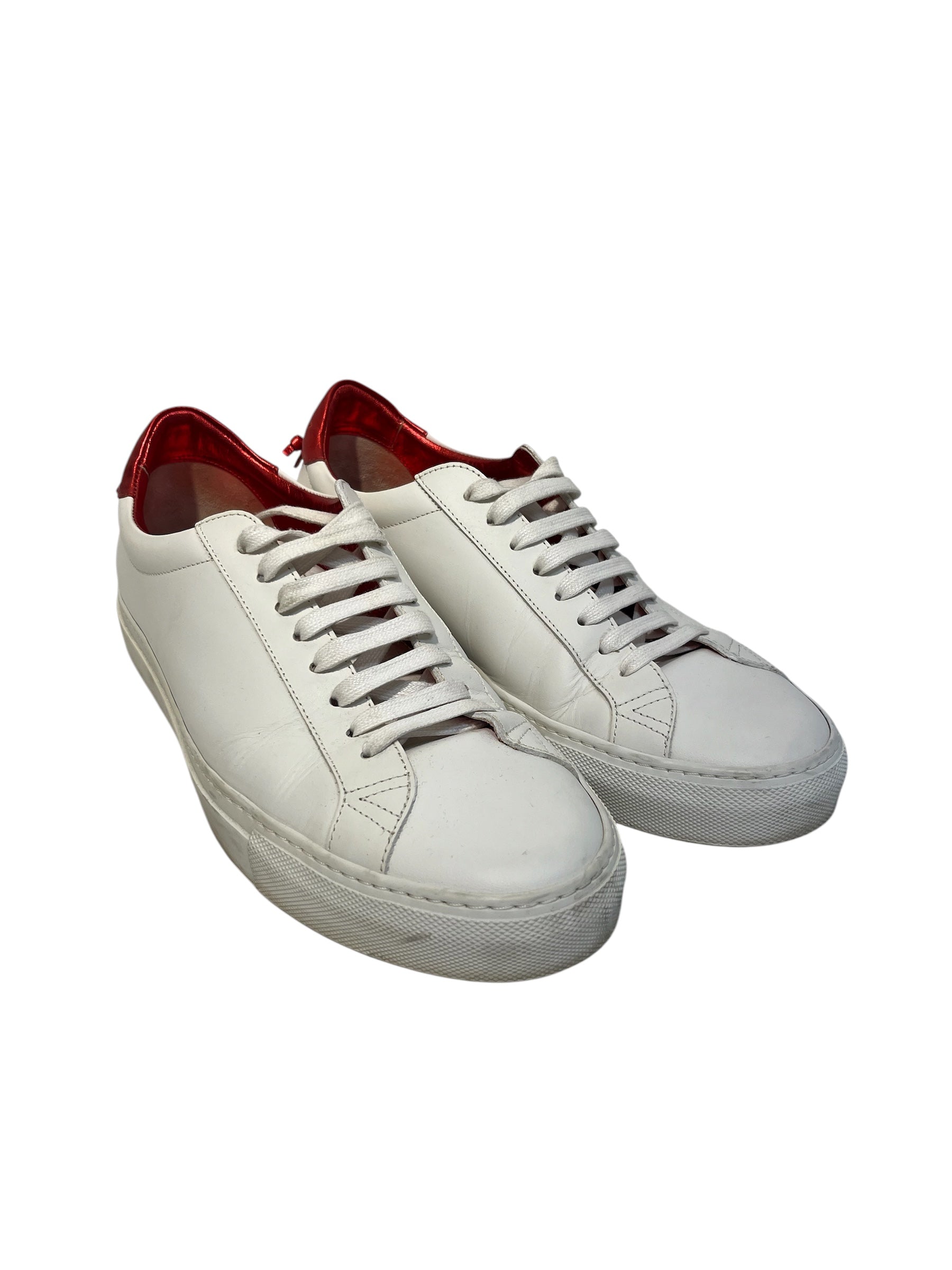 GIVENCHY/Low-Sneakers/EU 40/Leather/WHT/SHINY RED INTERIOR & HEEL view 1