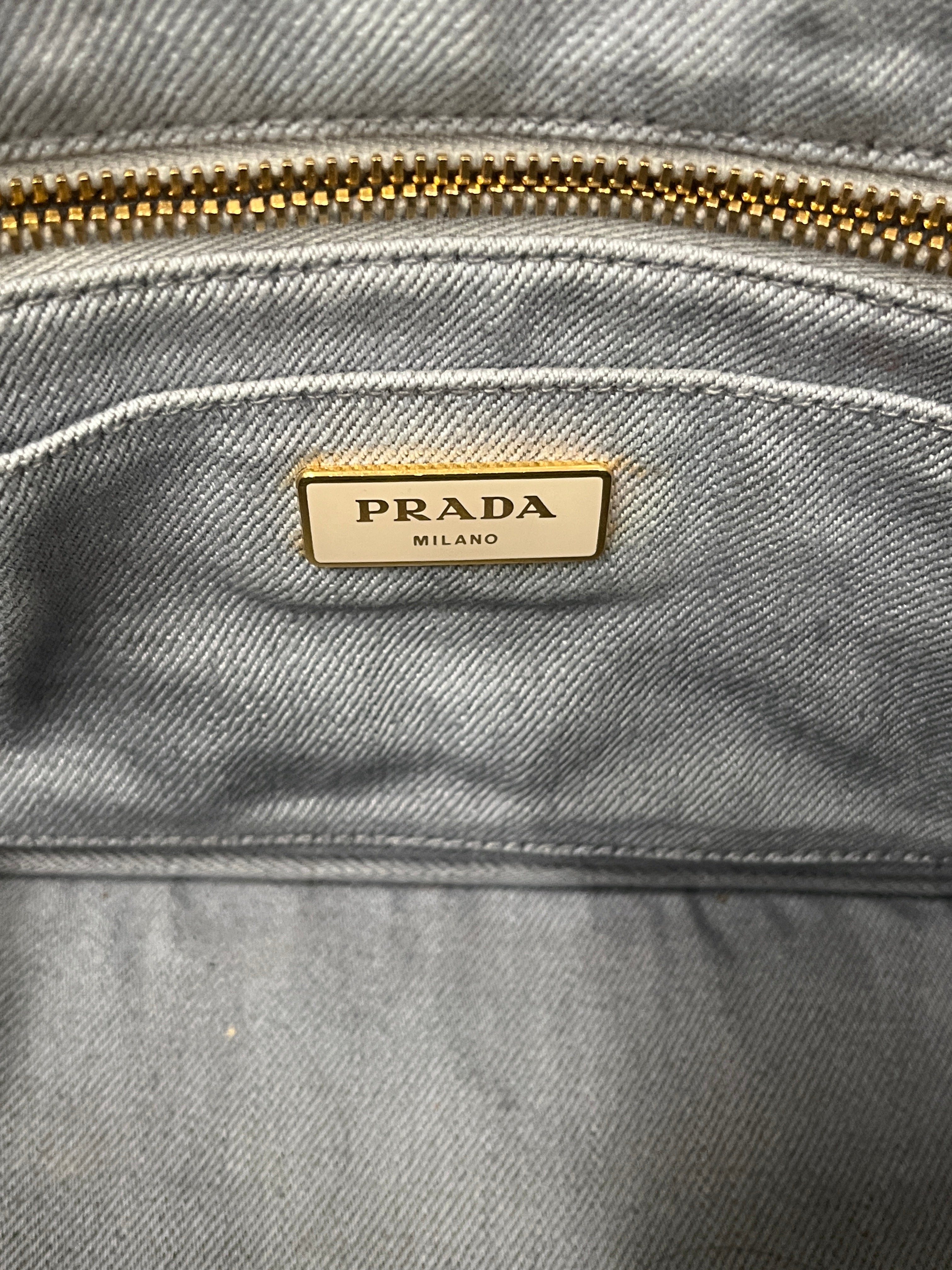 PRADA/Tote Bag/Cotton/GRY/Canapa Bag view 8