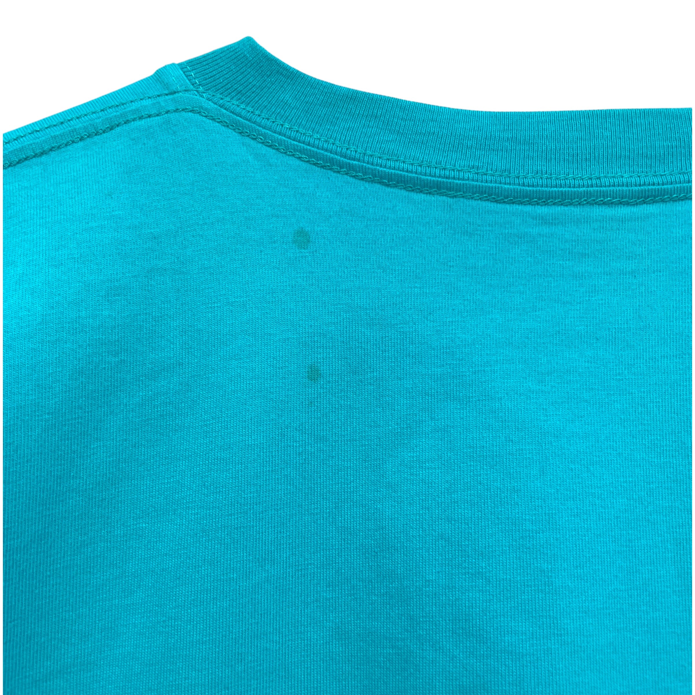 BALENCIAGA/T-Shirt/XS/Cotton/BLU/Wide Line Turquoise T-shirt view 3