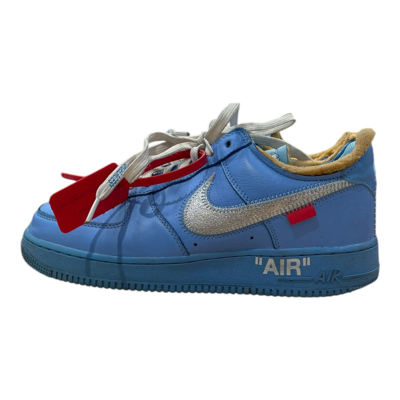 NIKE/OFF-WHITE/Low-Sneakers/US 8/Graphic/Leather/BLU/MCA OFF WHITE AF1