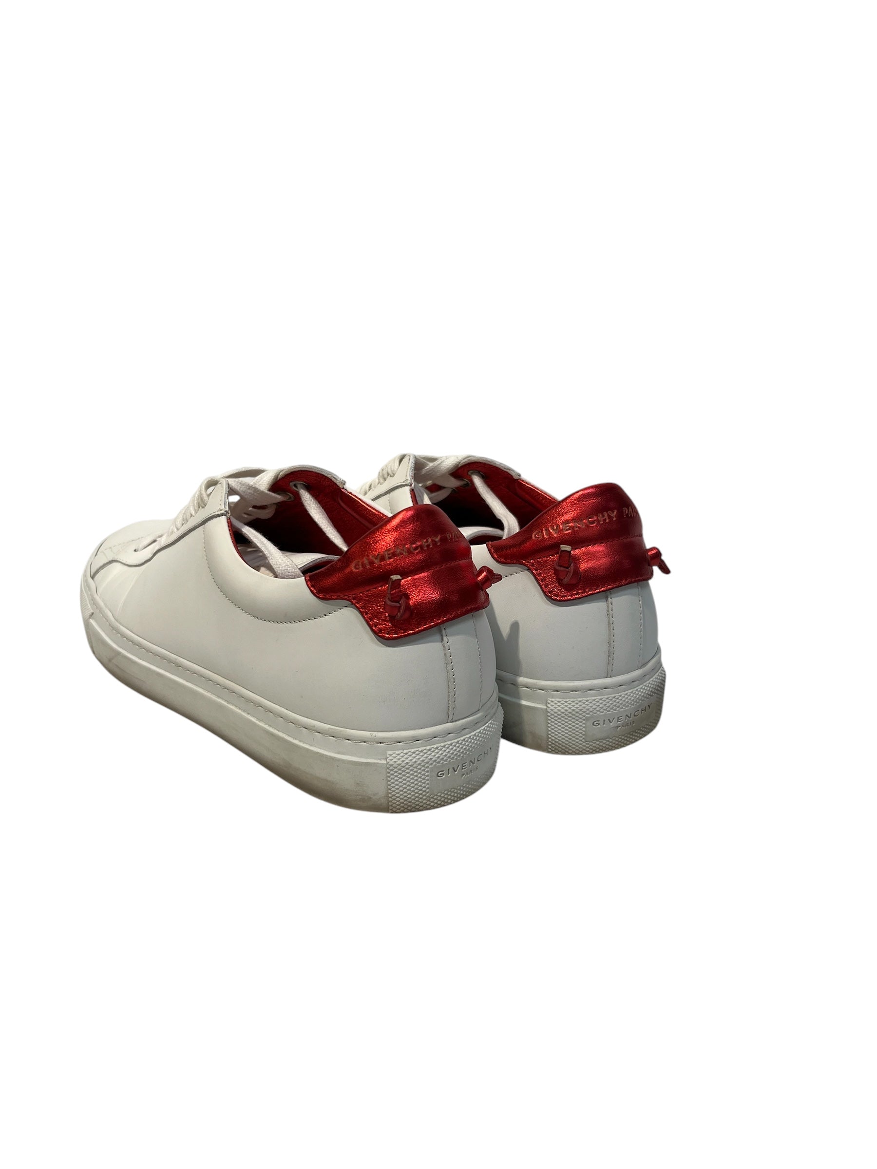 GIVENCHY/Low-Sneakers/EU 40/Leather/WHT/SHINY RED INTERIOR & HEEL view 2