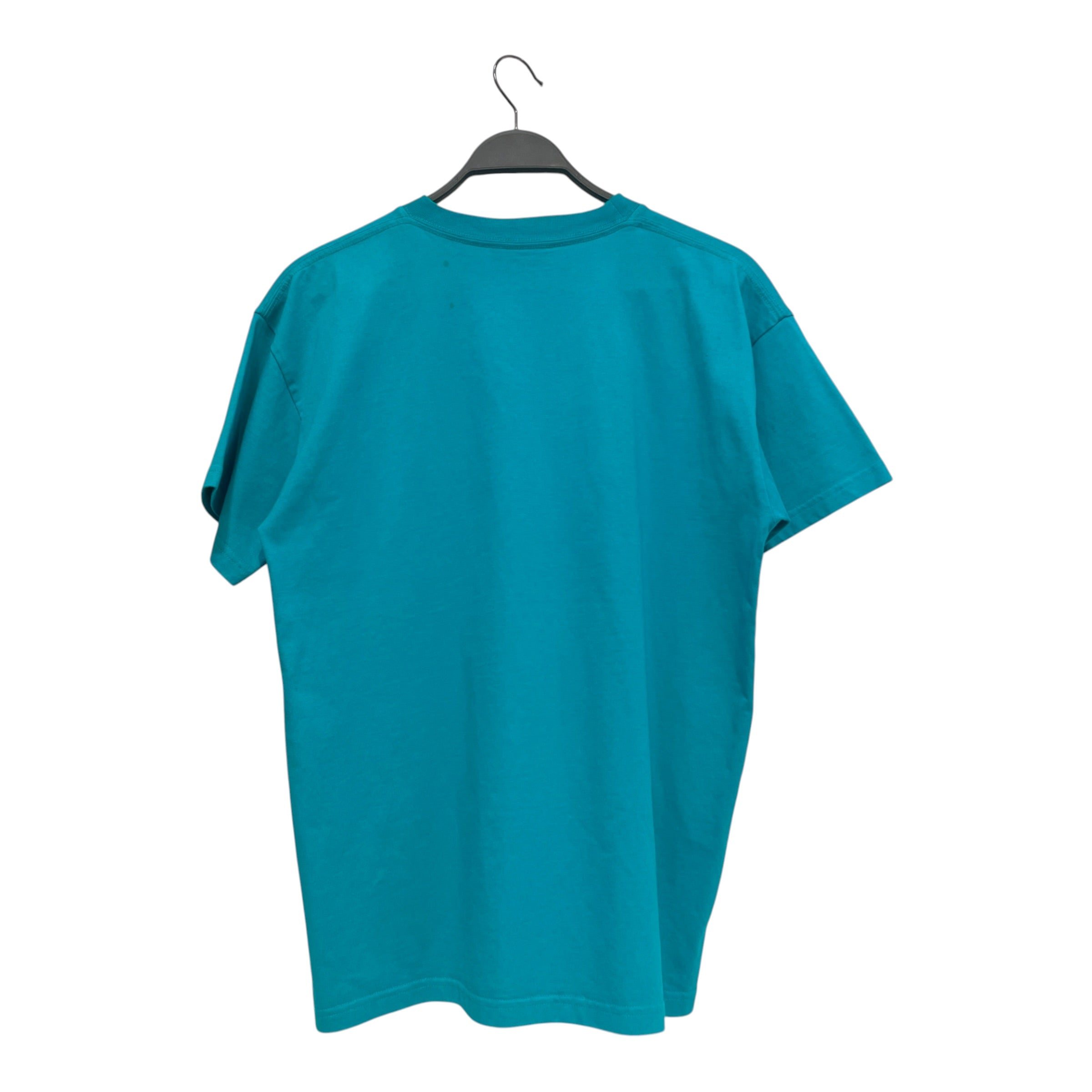BALENCIAGA/T-Shirt/XS/Cotton/BLU/Wide Line Turquoise T-shirt view 5