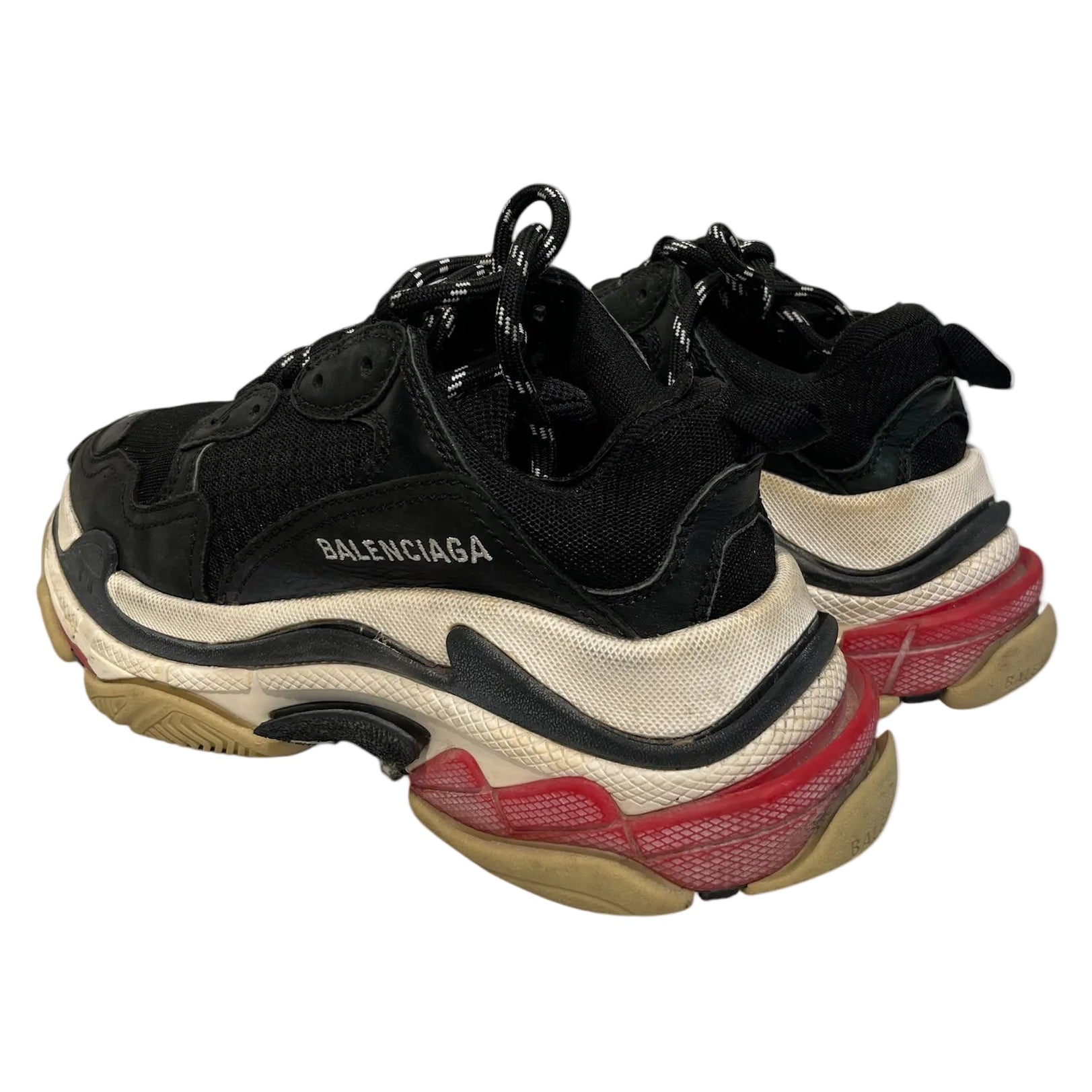 BALENCIAGA/Low-Sneakers/US 5/Polyester/BLK/Triple S view 2