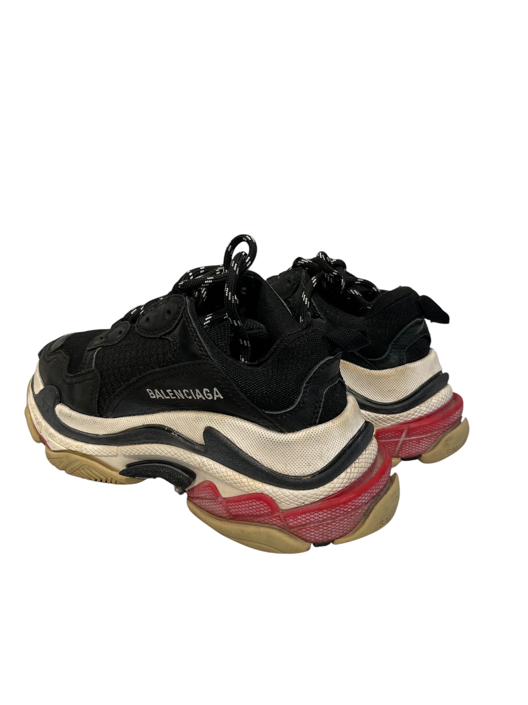 BALENCIAGA/Low-Sneakers/US 5/Polyester/BLK/Triple S view 2