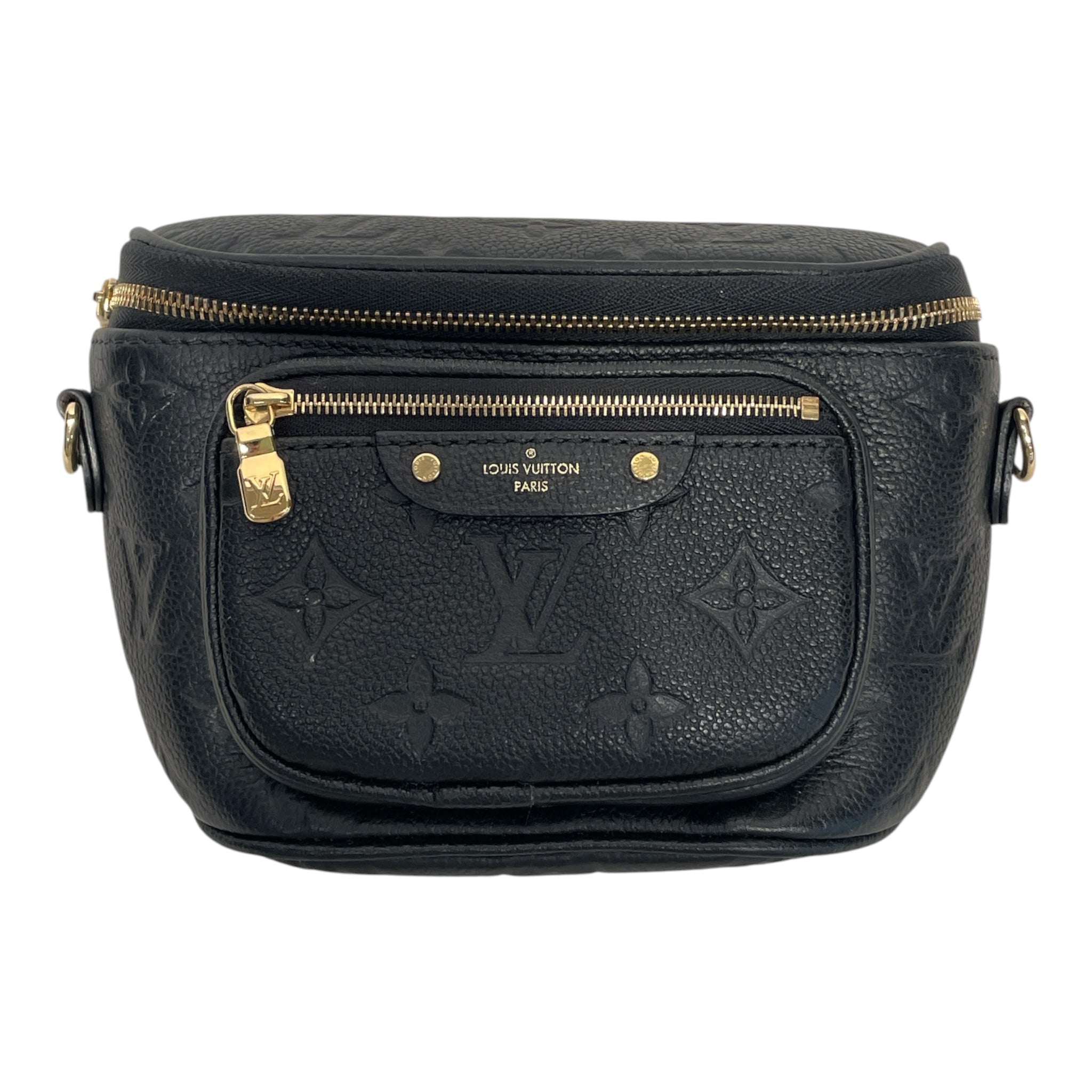 LOUIS VUITTON/Cross Body Bag/Monogram/Leather/BLK/empreinte view 1