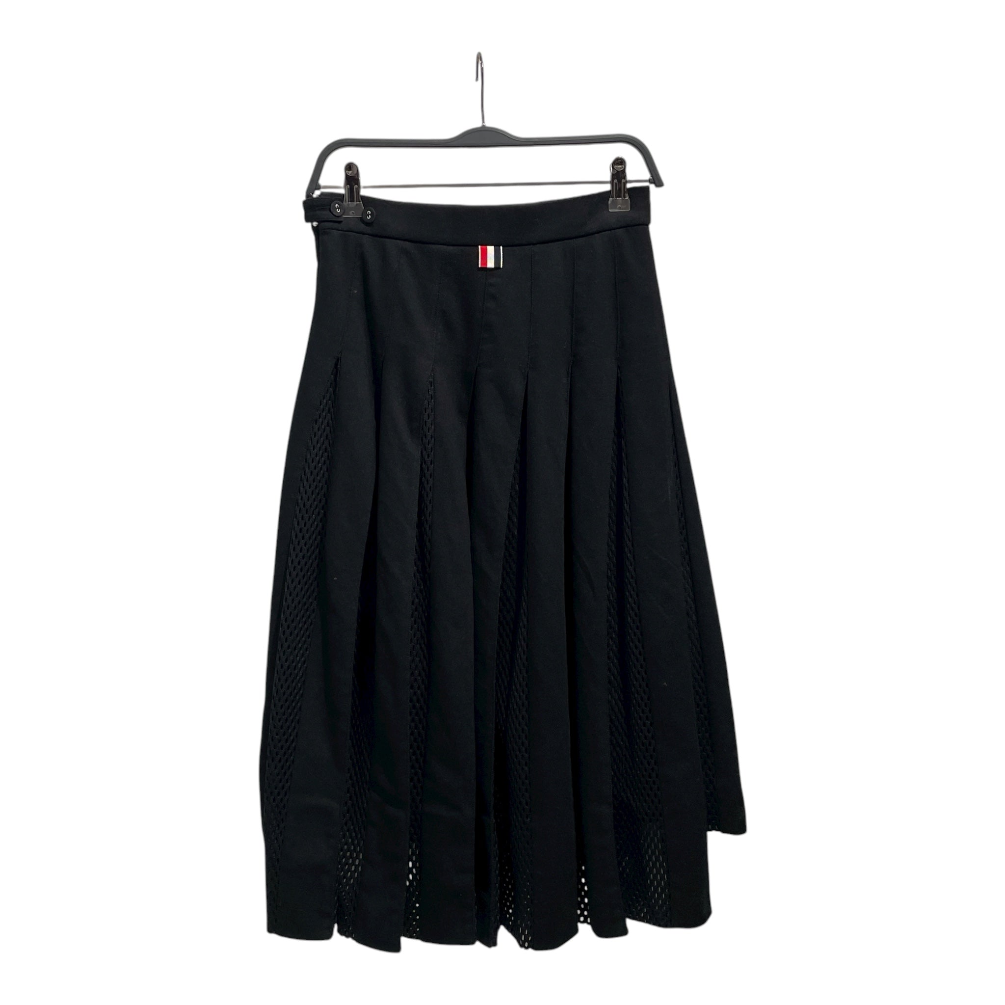 THOM BROWNE. NEW YORK/Long Skirt/40/Cotton/BLK/Maxi Length/ view 2