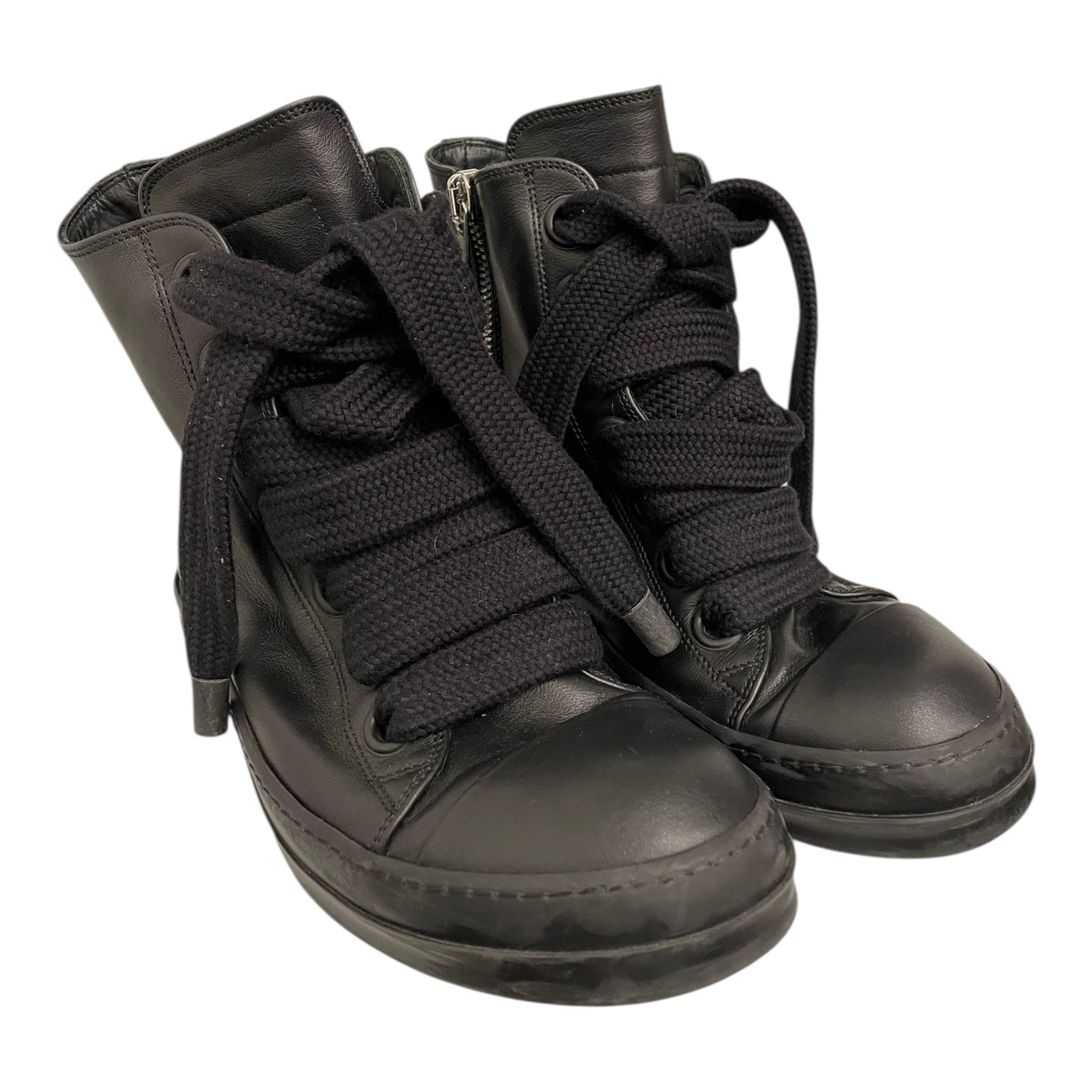 Rick Owens/Hi-Sneakers/EU 40/Leather/BLK/RAMONE JUMBO BLCKOUT view 1