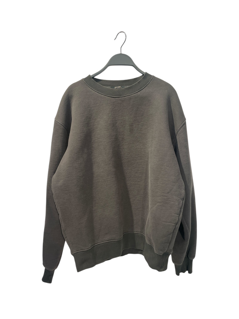 YEEZY/Heavy Sweater/S/Cotton/GRY/Oversize/SEASON 6 GREY CREWNECK