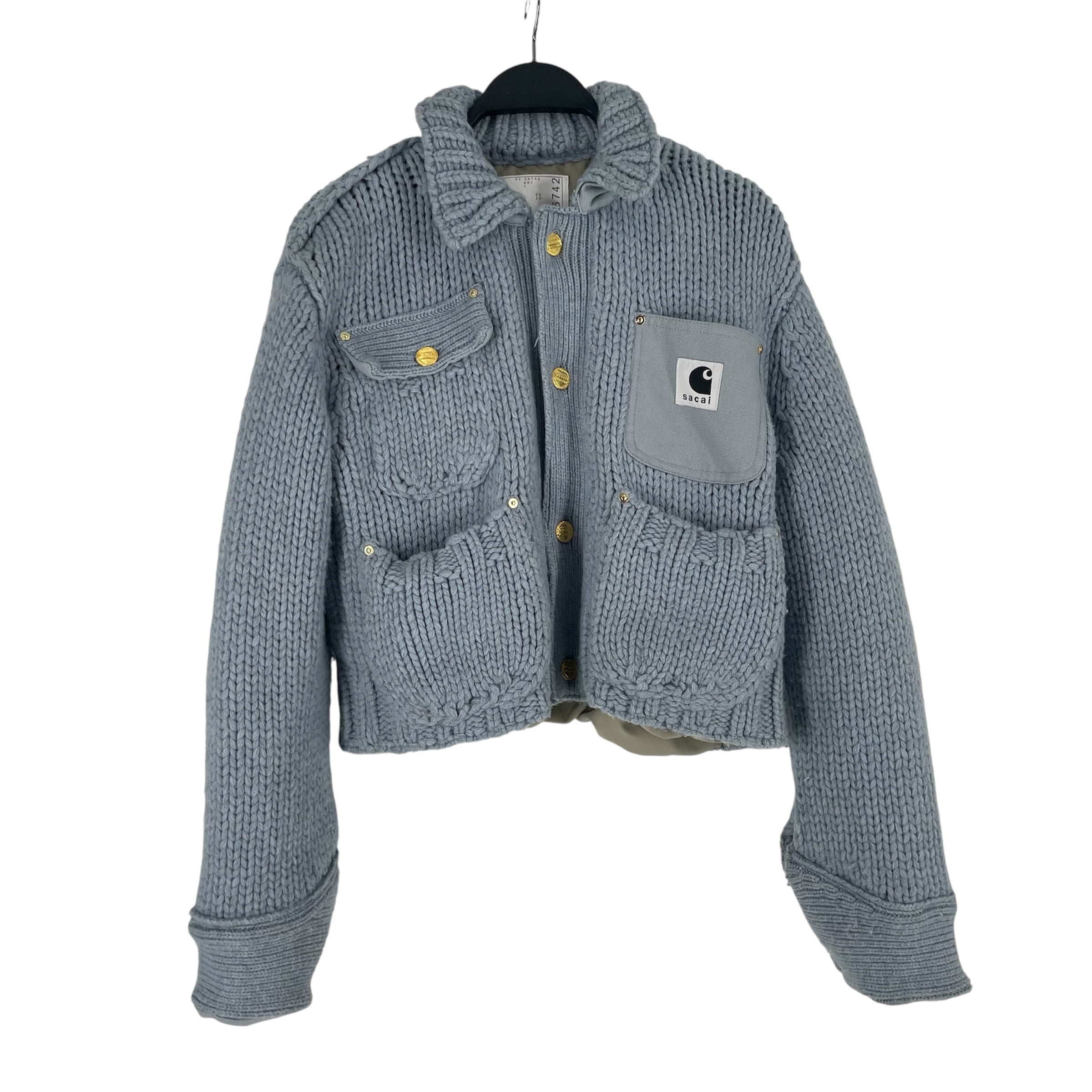 Sacai/Carhartt/Jacket/1/Wool/BLU/233MW00003524 view 1
