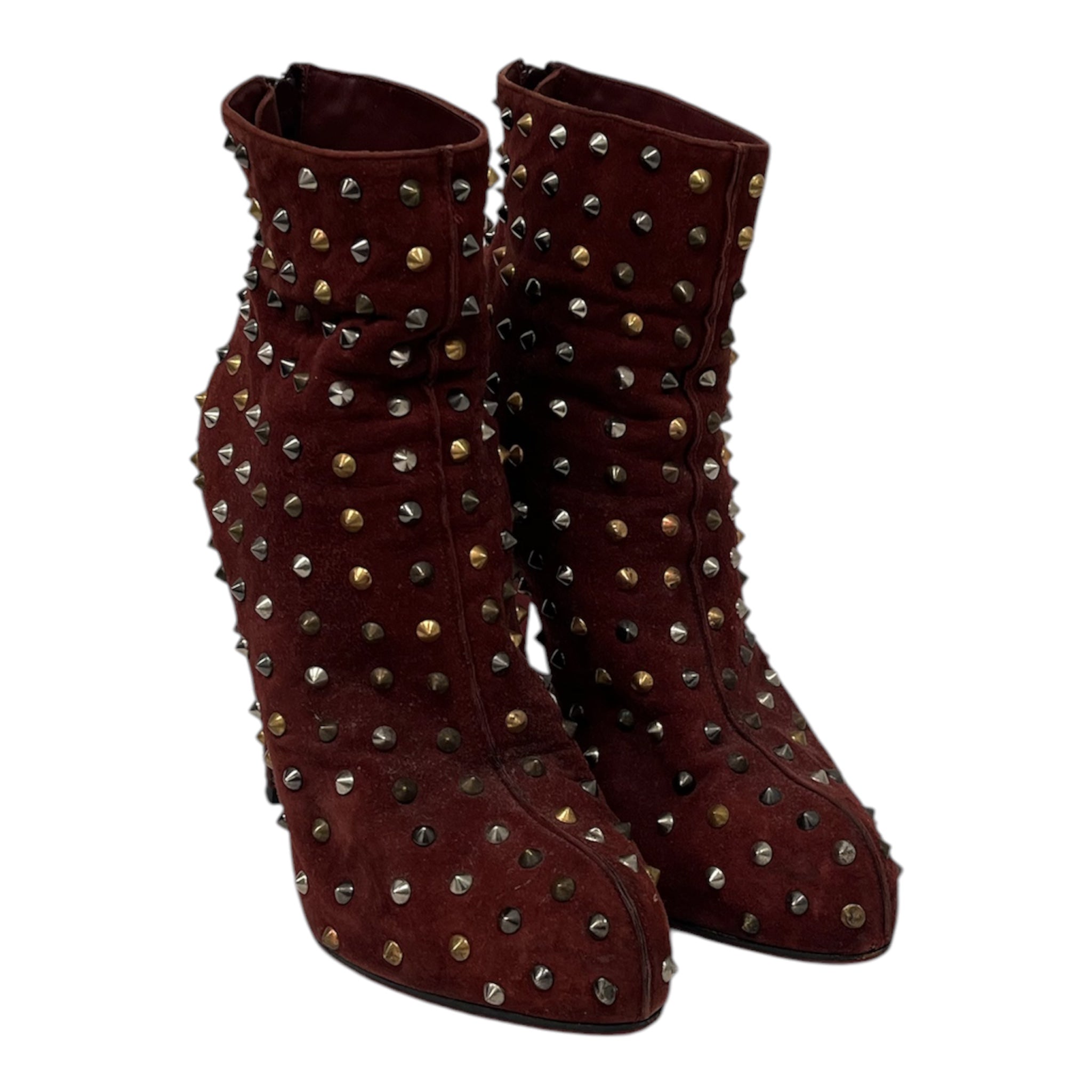 Christian Louboutin/Heels/EU 38/Suede/BRD/STUDDED  ELOISE ANKLE BOOTS view 1