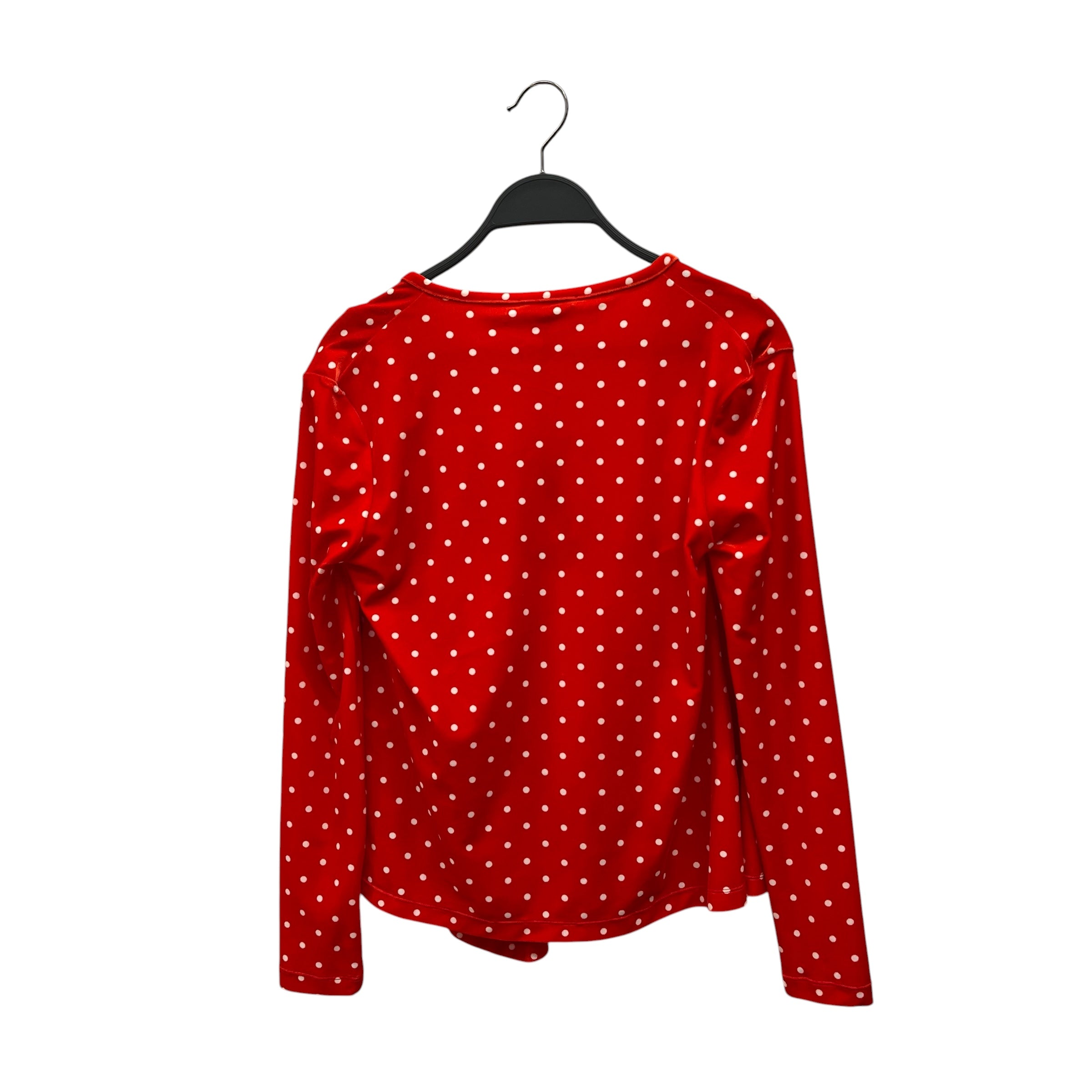 BALENCIAGA/Cardigan/38/Polka dot/Velour/RED/ view 2