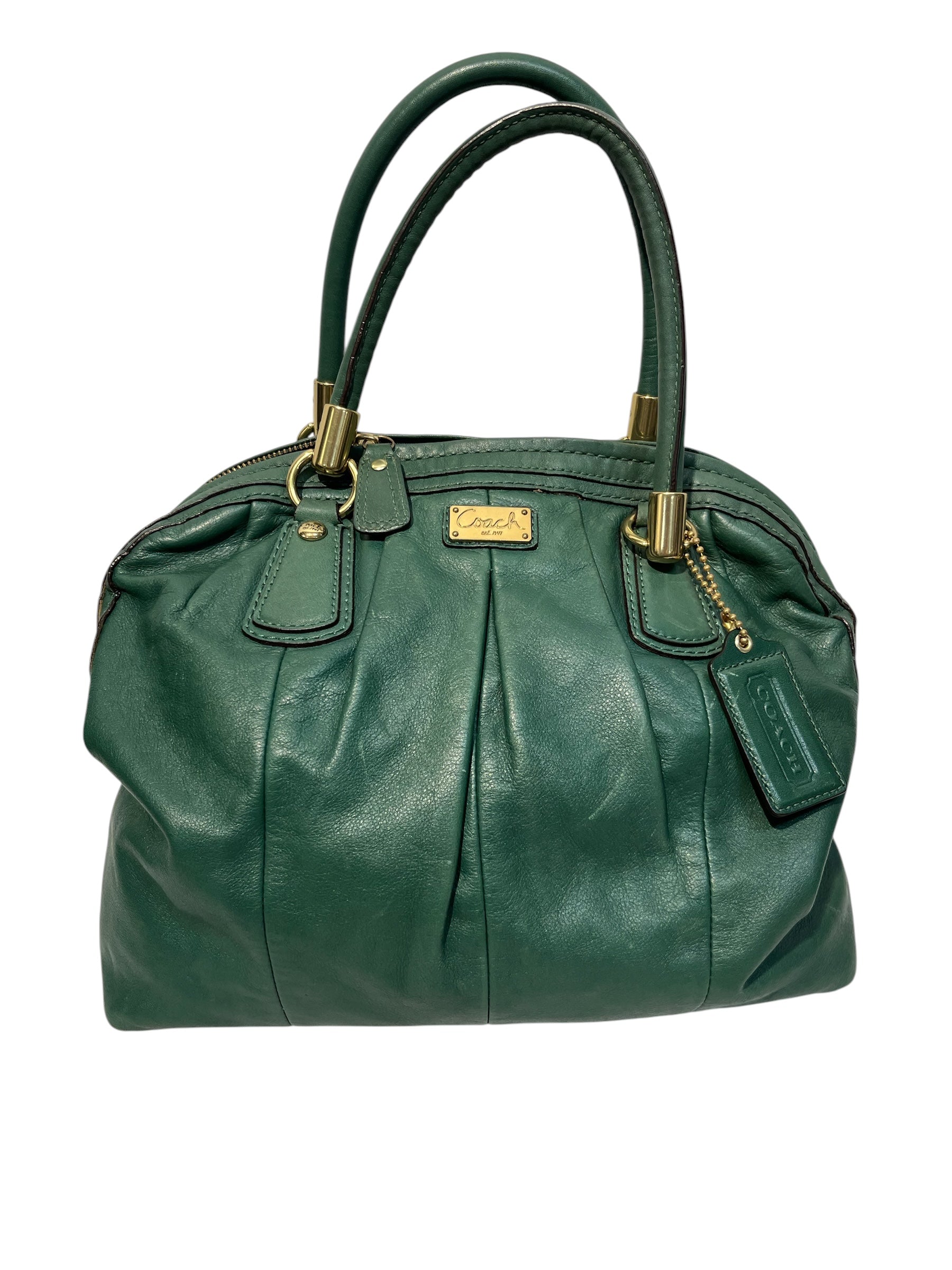 COACH/Hand Bag/Leather/GRN/kelly view 1