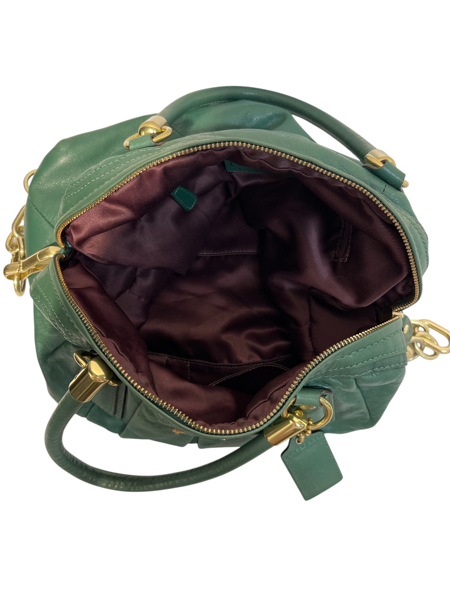 COACH/Hand Bag/Leather/GRN/kelly view 5