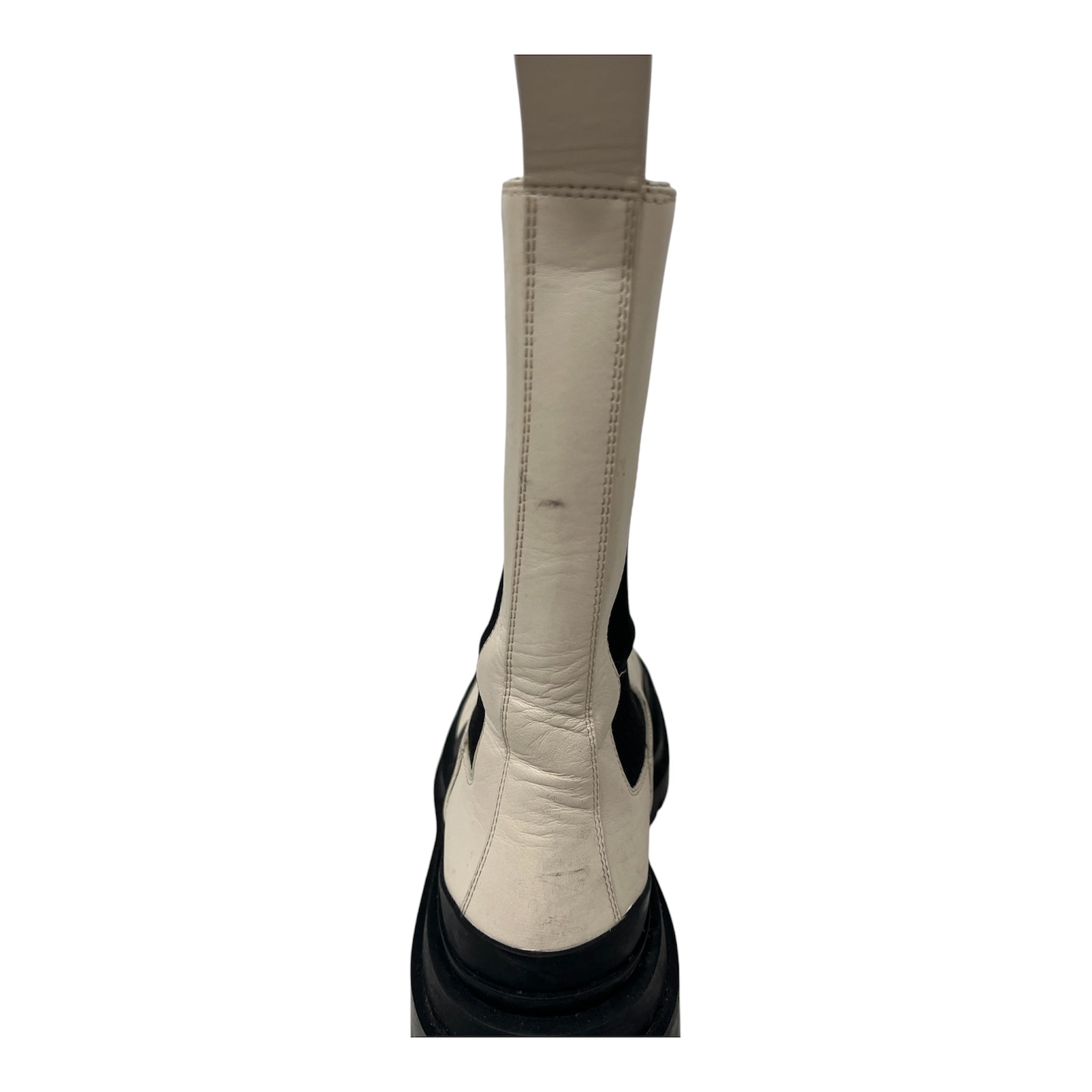 BOTTEGA VENETA/Boots/EU 38/Leather/WHT/RUBBER CHELSEA BOOT view 6