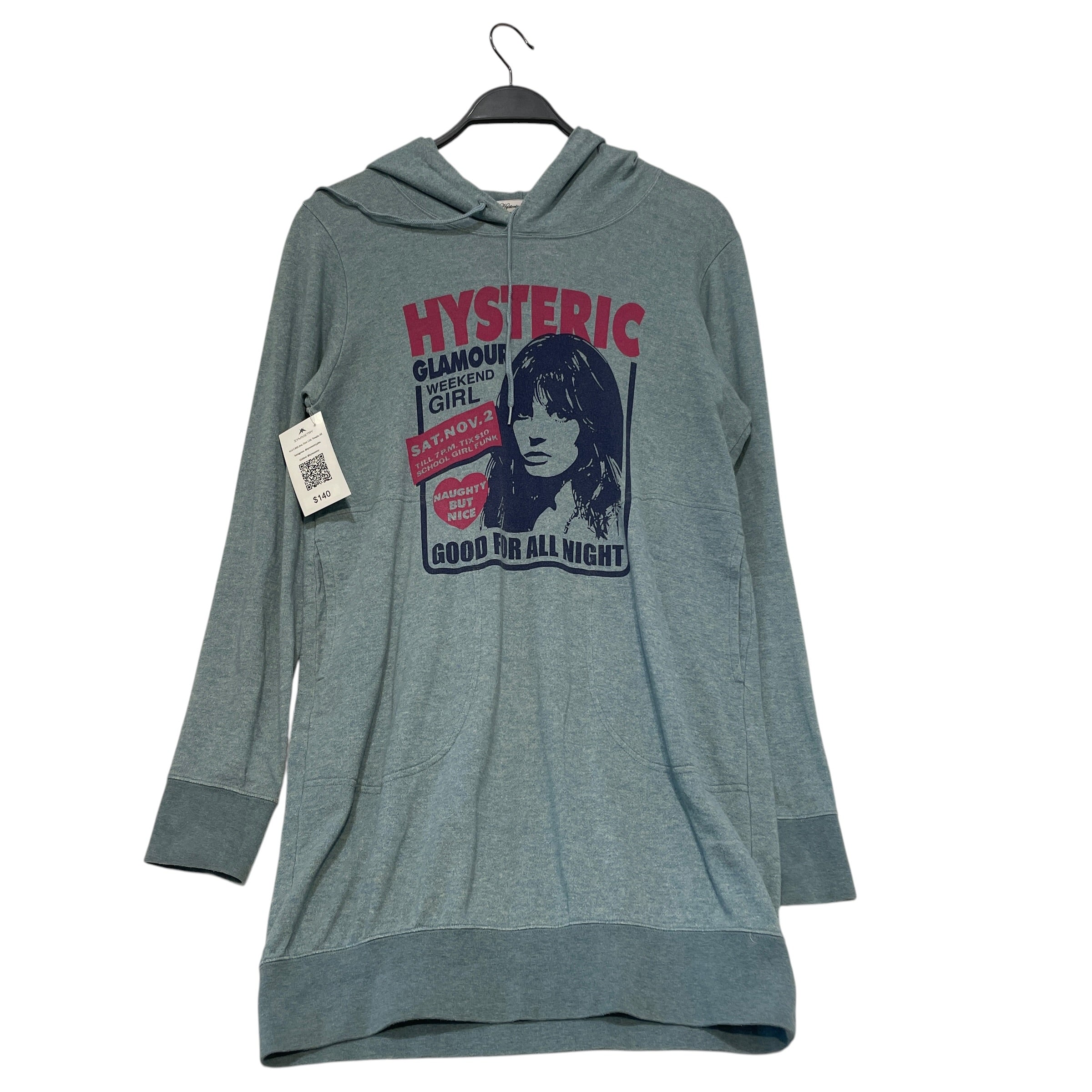 HYSTERIC GLAMOUR/Hoodie/L/Graphic/Cotton/BLU/Weekend Girl Graphic Hoodie view 1