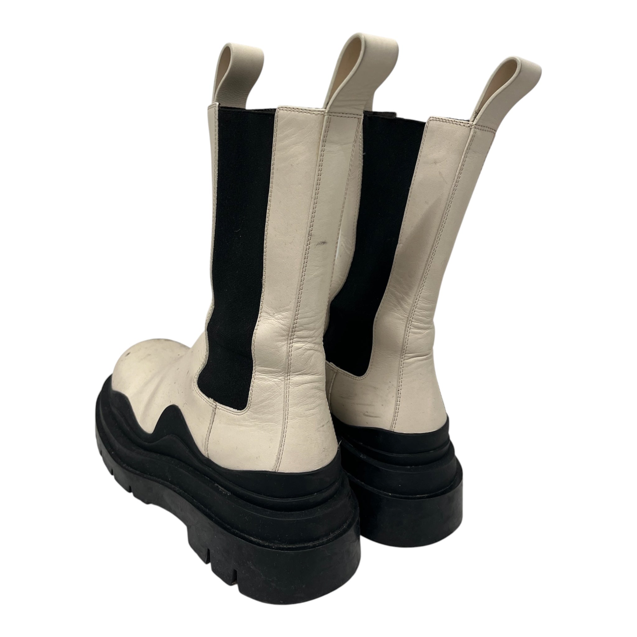 BOTTEGA VENETA/Boots/EU 38/Leather/WHT/RUBBER CHELSEA BOOT view 2