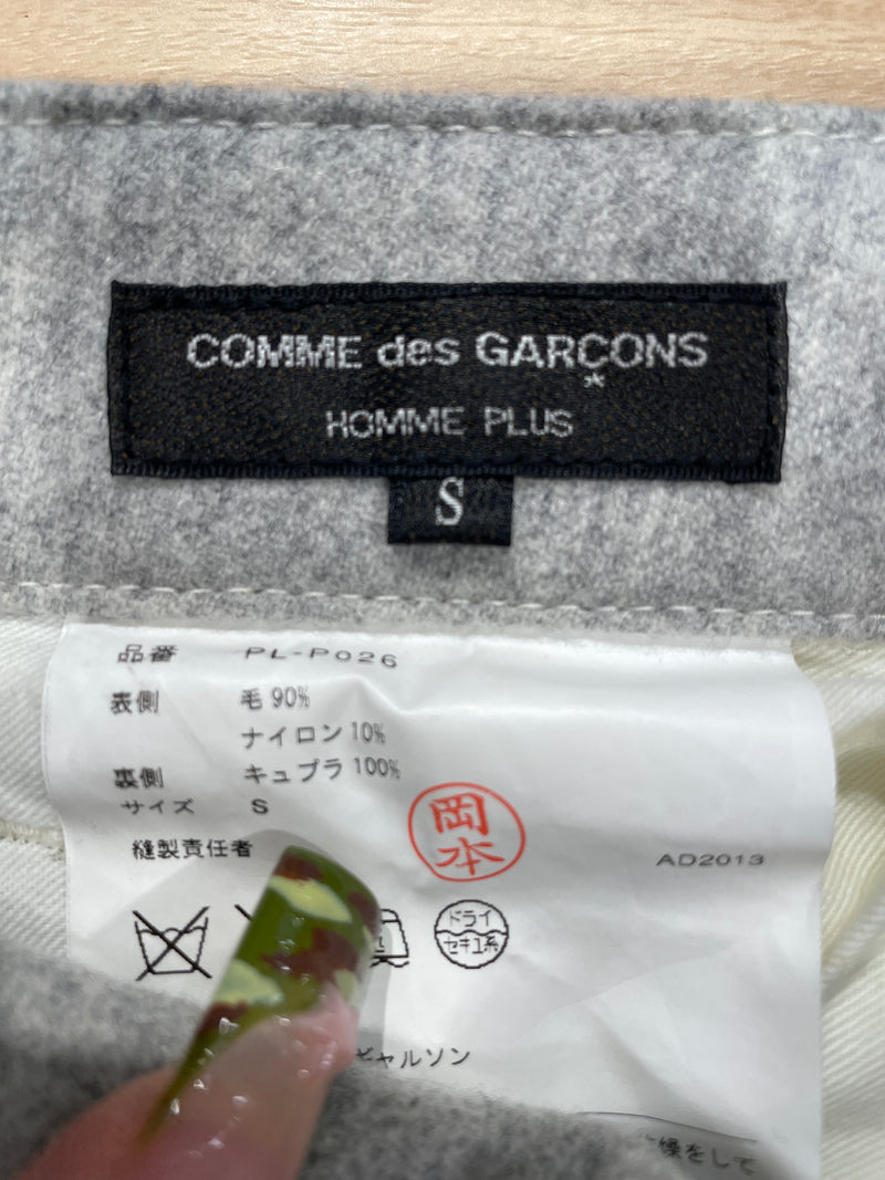 COMME des GARCONS HOMME PLUS/Cropped Pants/S/Wool/GRY/
