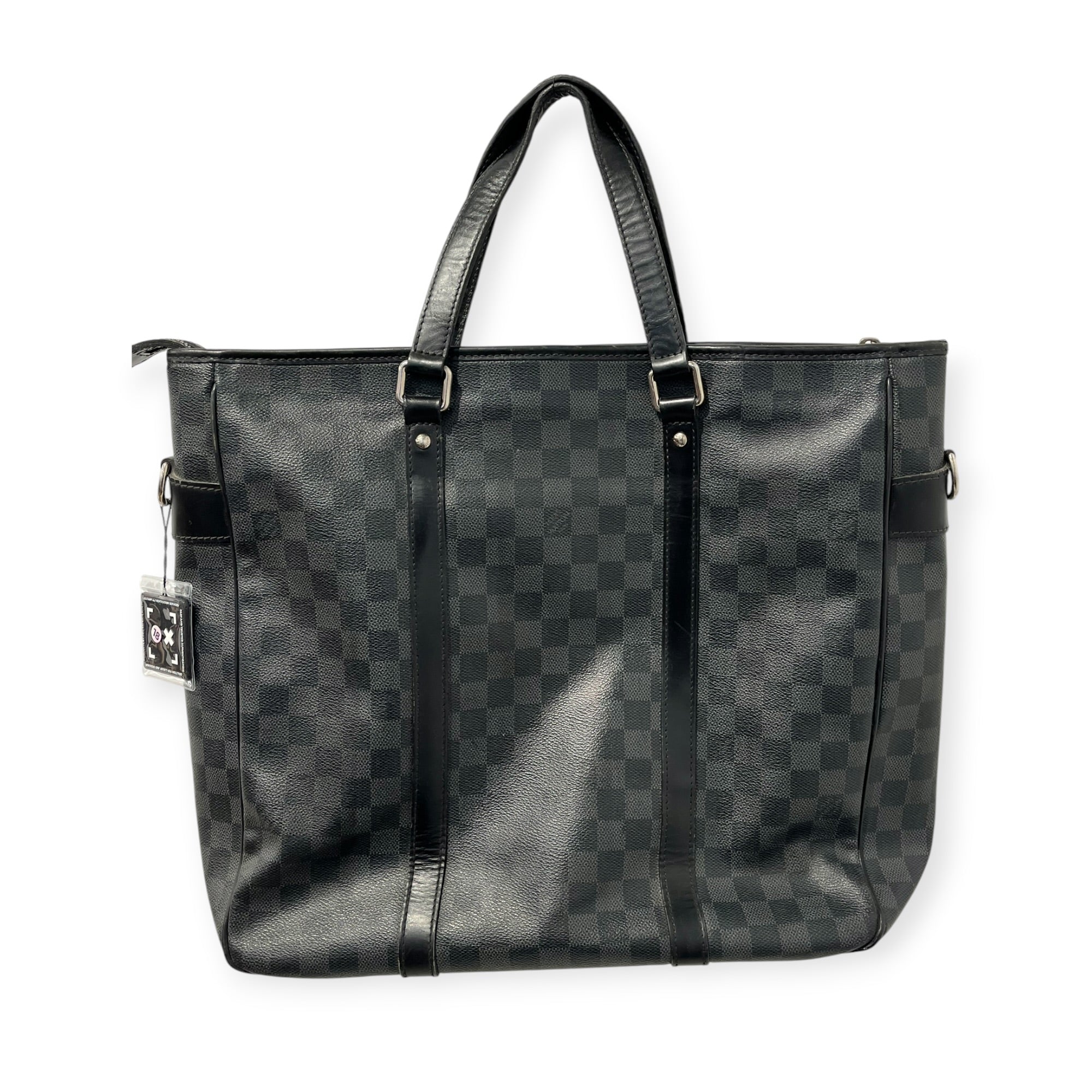 LOUIS VUITTON/Bag/Monogram/Leather/BLK/2 strap checkered damier tadao view 1