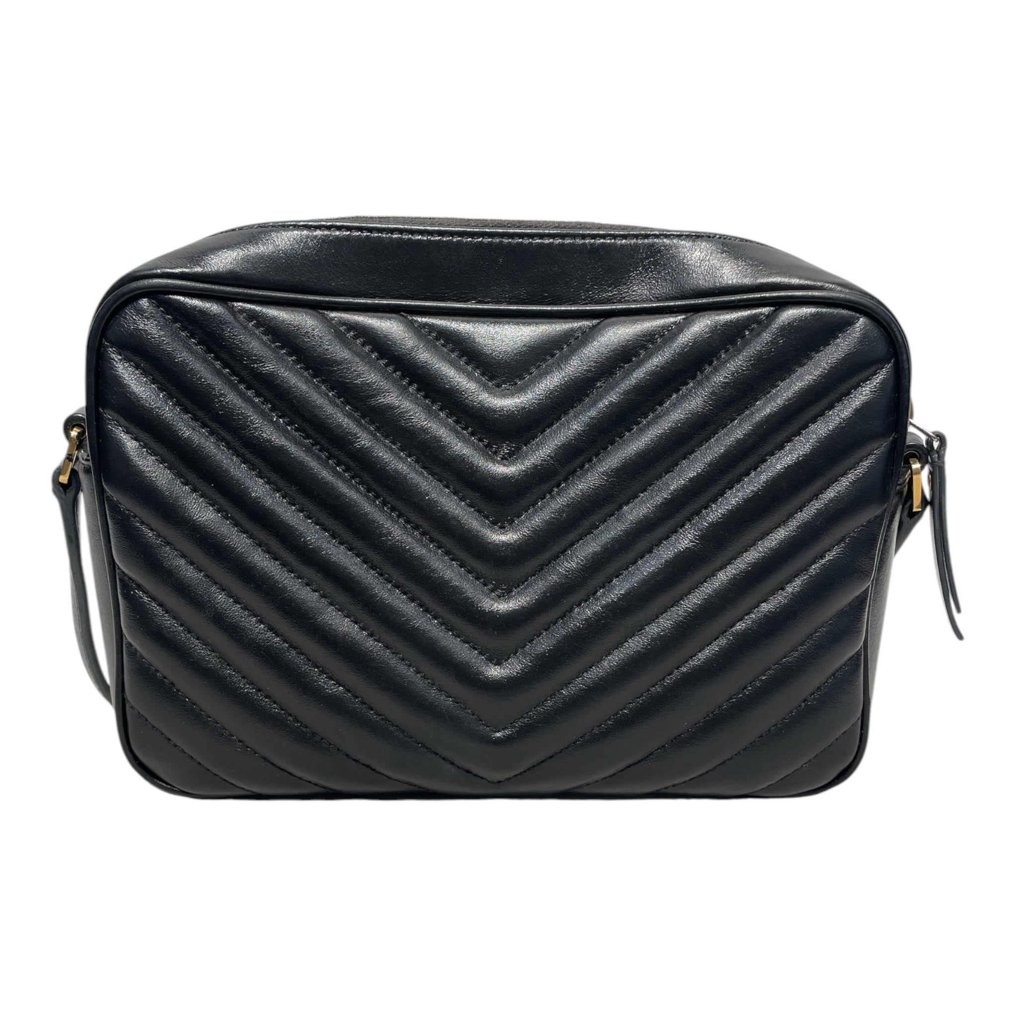 SAINT LAURENT/Cross Body Bag/Leather/BLK/CAMERA BAG WITH TASSLE view 2