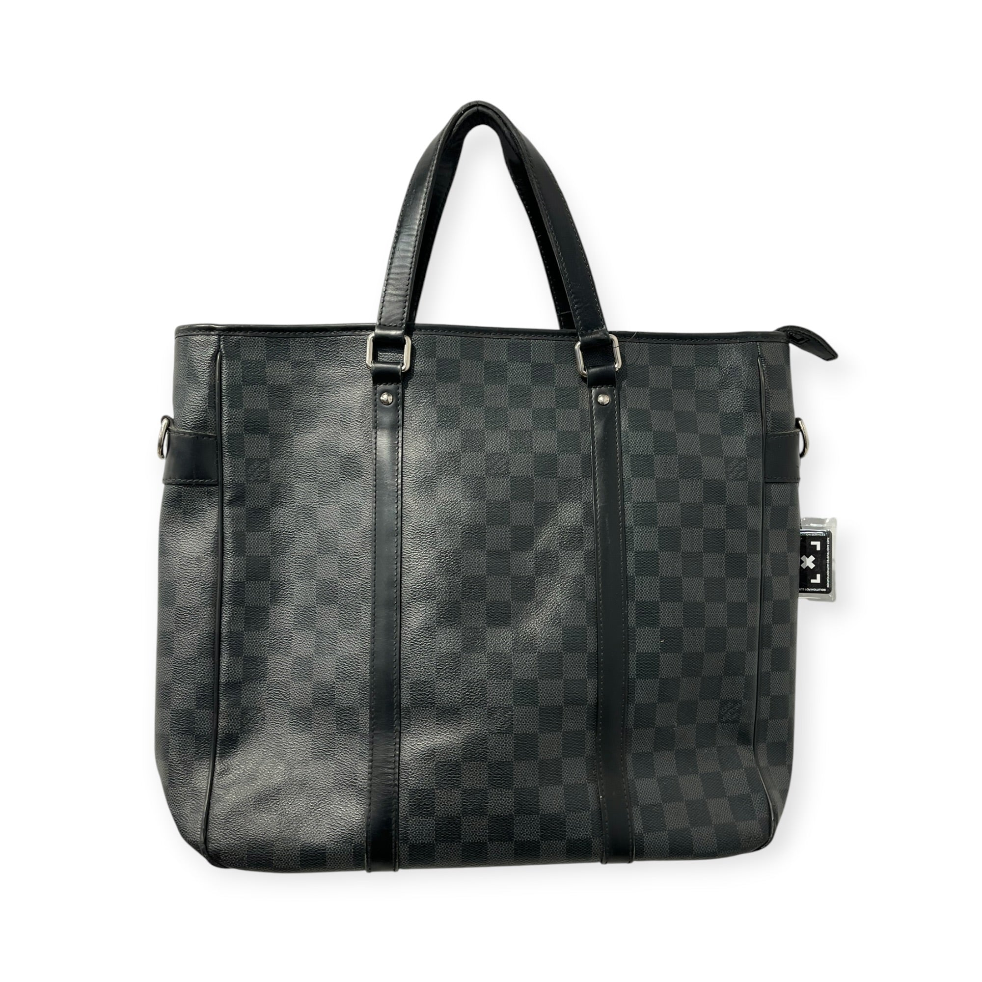 LOUIS VUITTON/Bag/Monogram/Leather/BLK/2 strap checkered damier tadao view 2