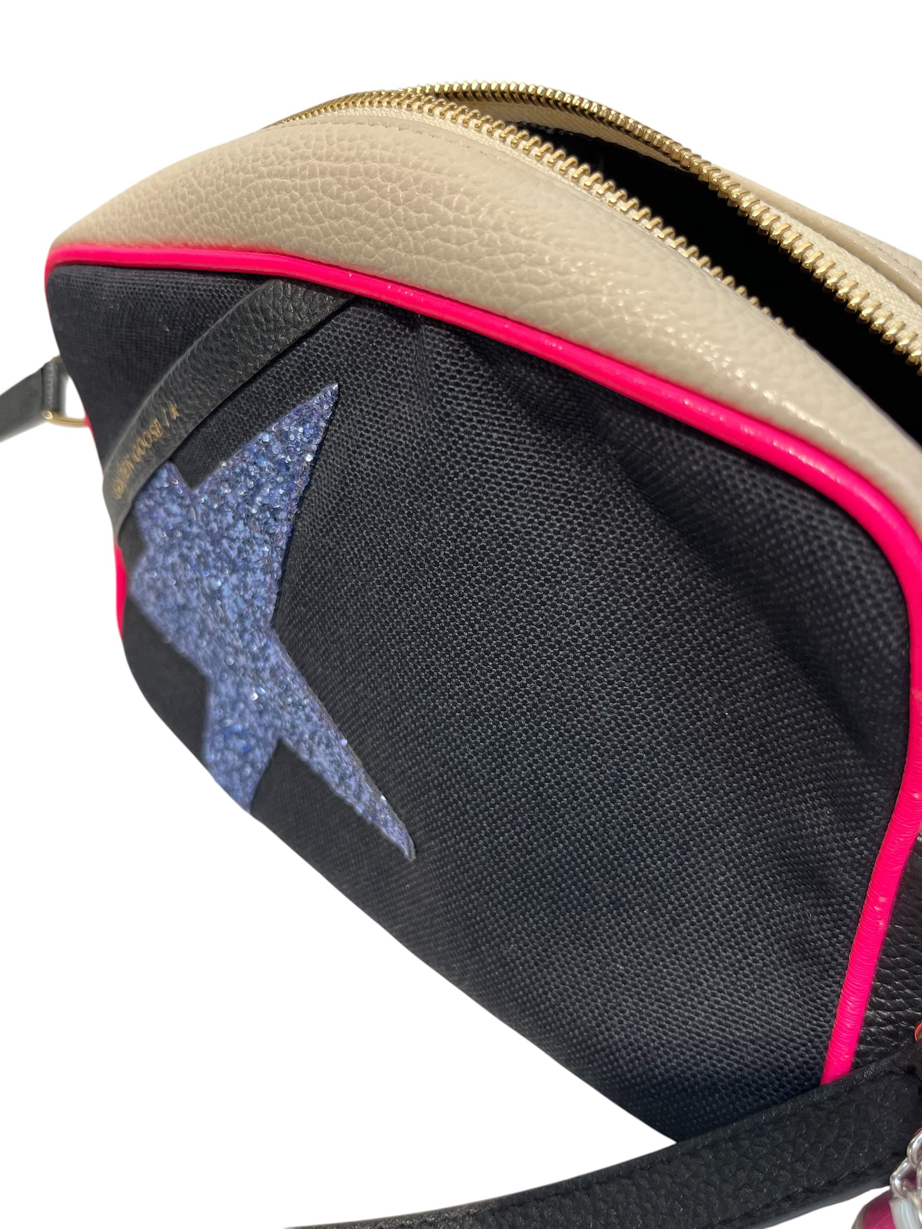 GOLDEN GOOSE/Cross Body Bag/OS/Leather/BLK/BLUE GLITTER STAR CROSSBODY view 6