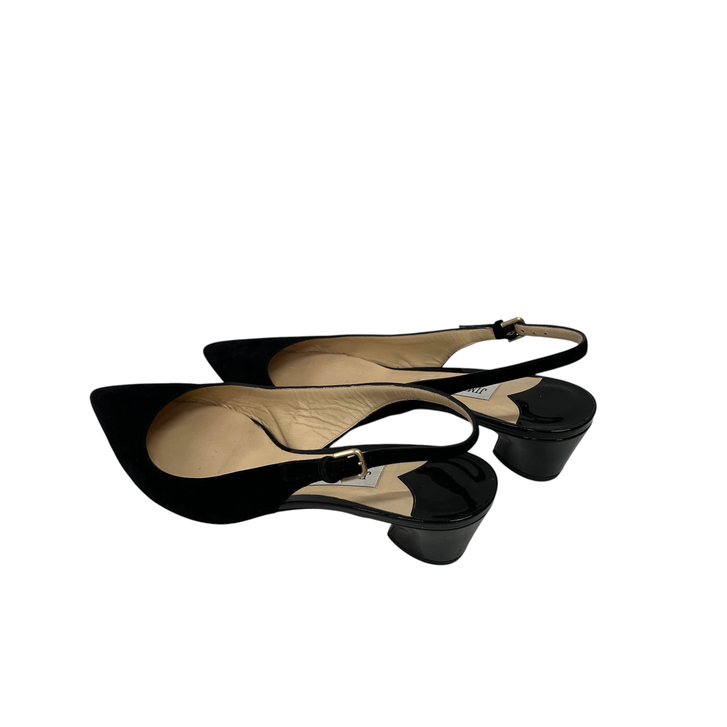 JIMMY CHOO/Heels/US 6.5/Suede/BLK/SLINGBACK view 2